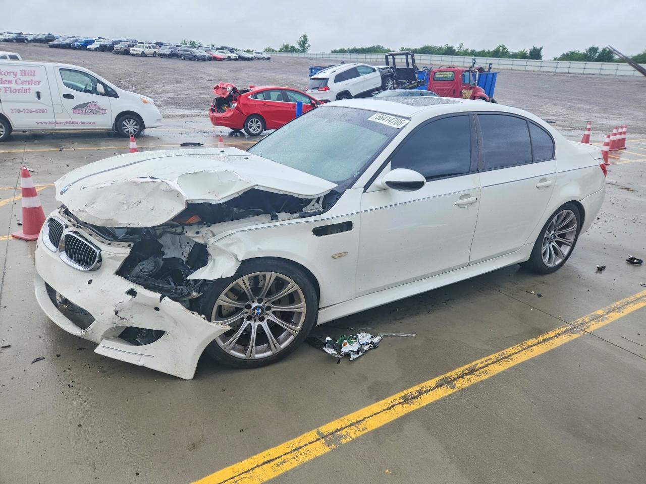 2007 Bmw M5 White vin: WBSNB93557CX07060