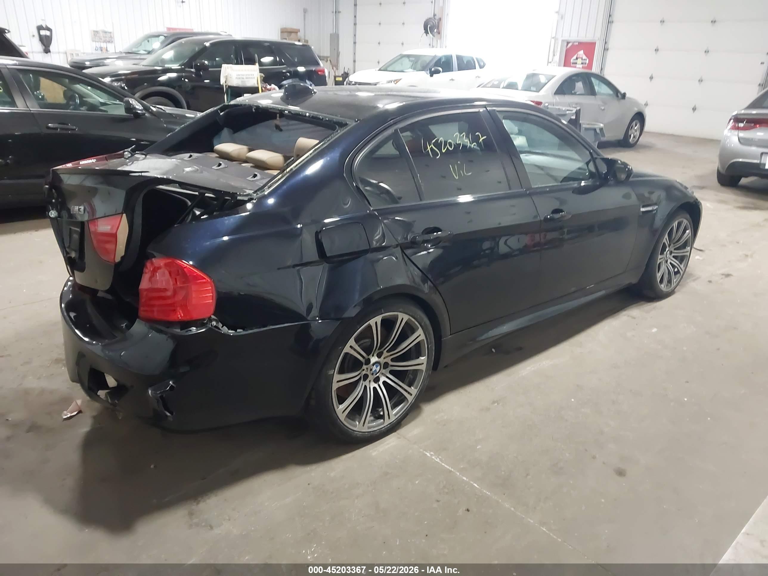 2009 Bmw M3 Dark Blue vin: WBSPM93509E201422