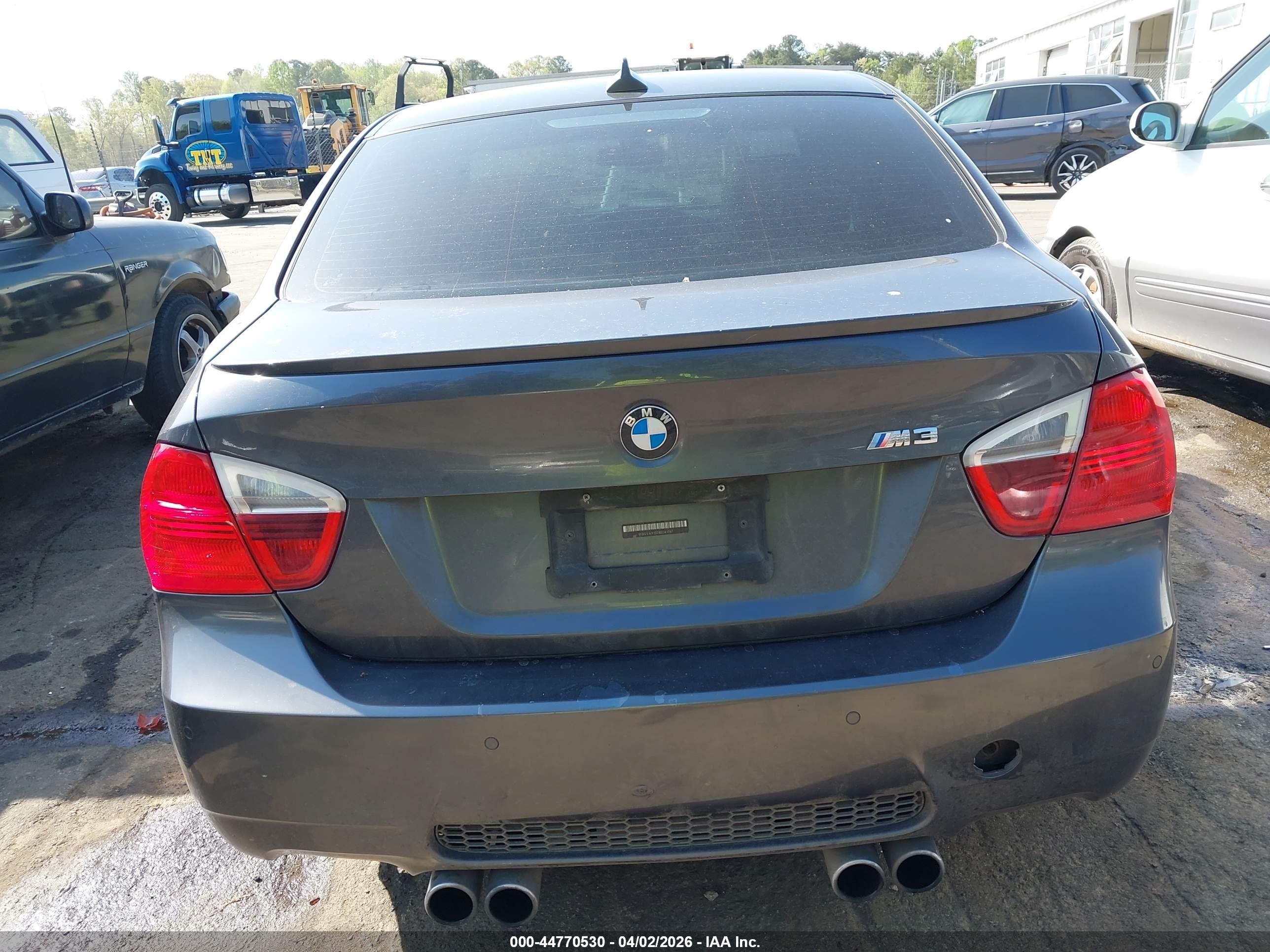 2008 Bmw M3   Gray vin: WBSVA93528E041767
