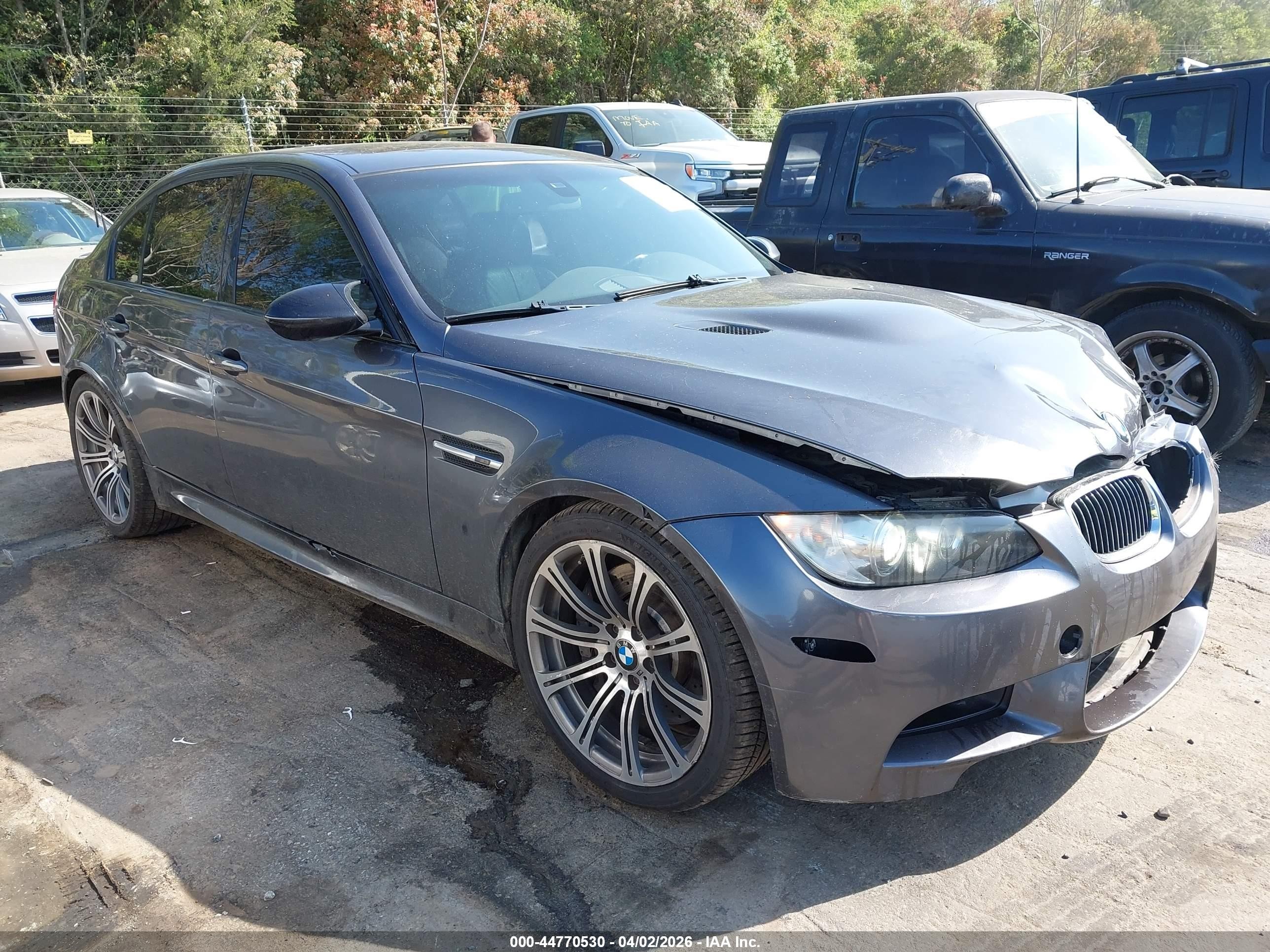 2008 Bmw M3   Gray vin: WBSVA93528E041767