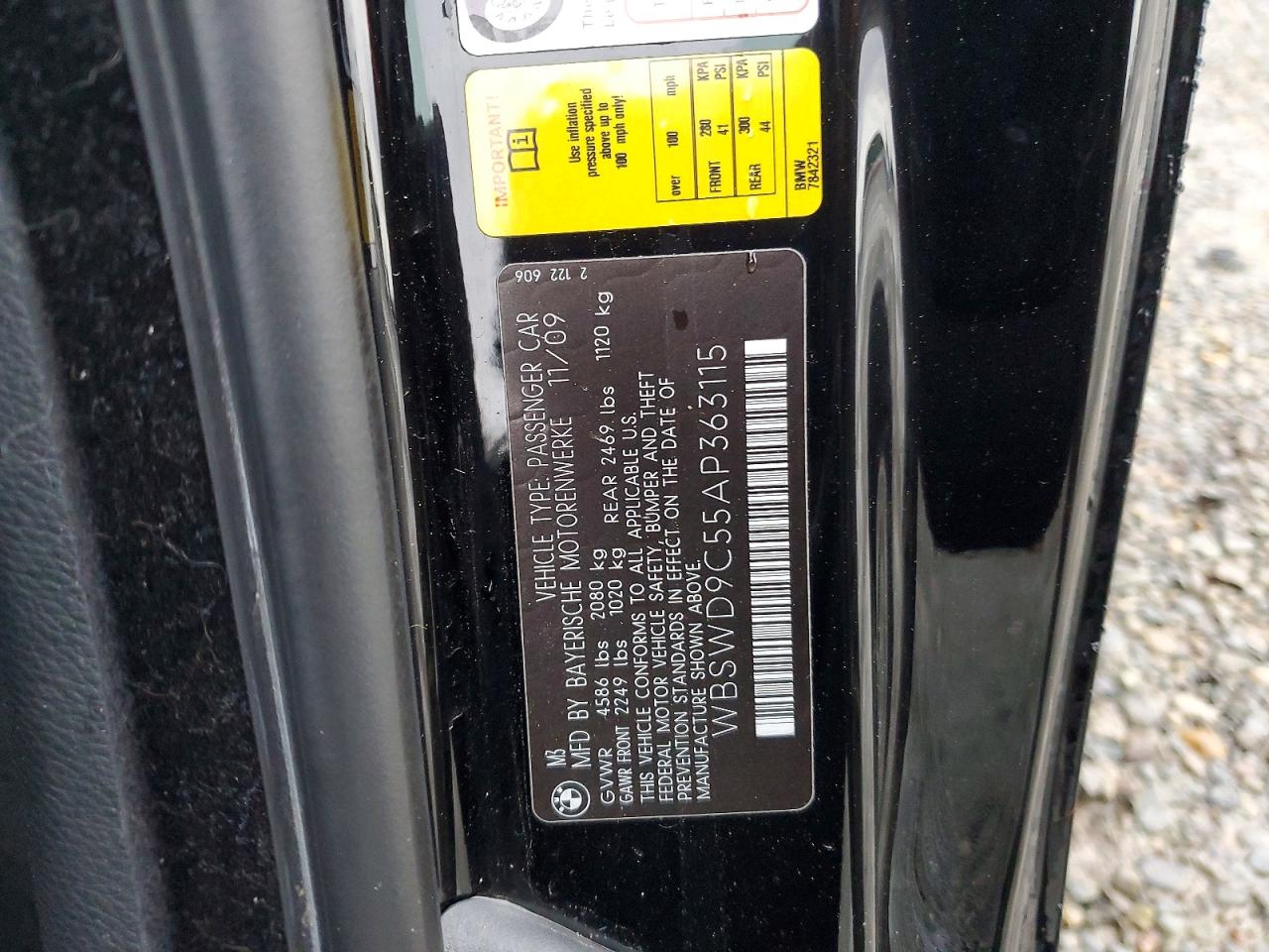 2010 Bmw Motorrad M3 Black vin: WBSWD9C55AP363115