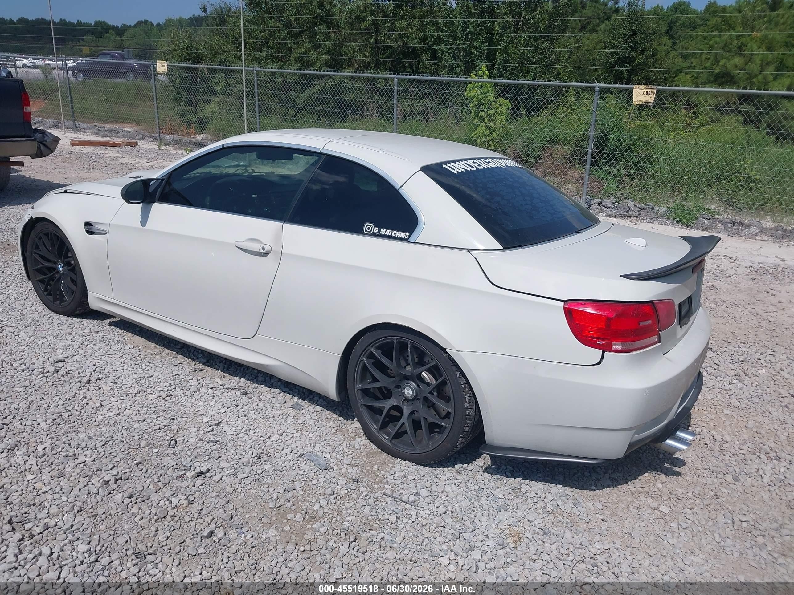 2010 Bmw M3   White vin: WBSWL9C53AP332920