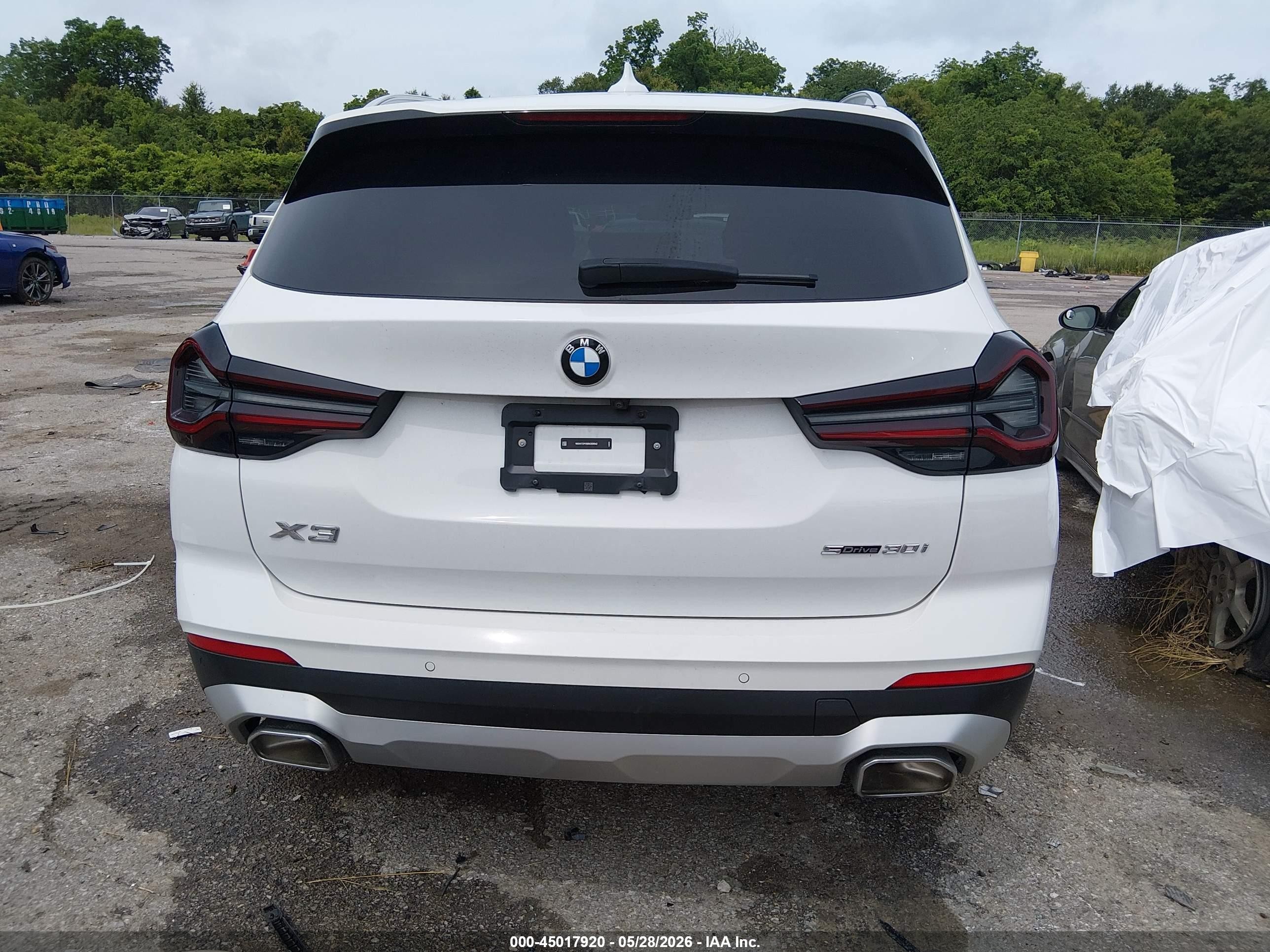 2024 Bmw X3 Sdrive30i White vin: WBX47DP05RN309542