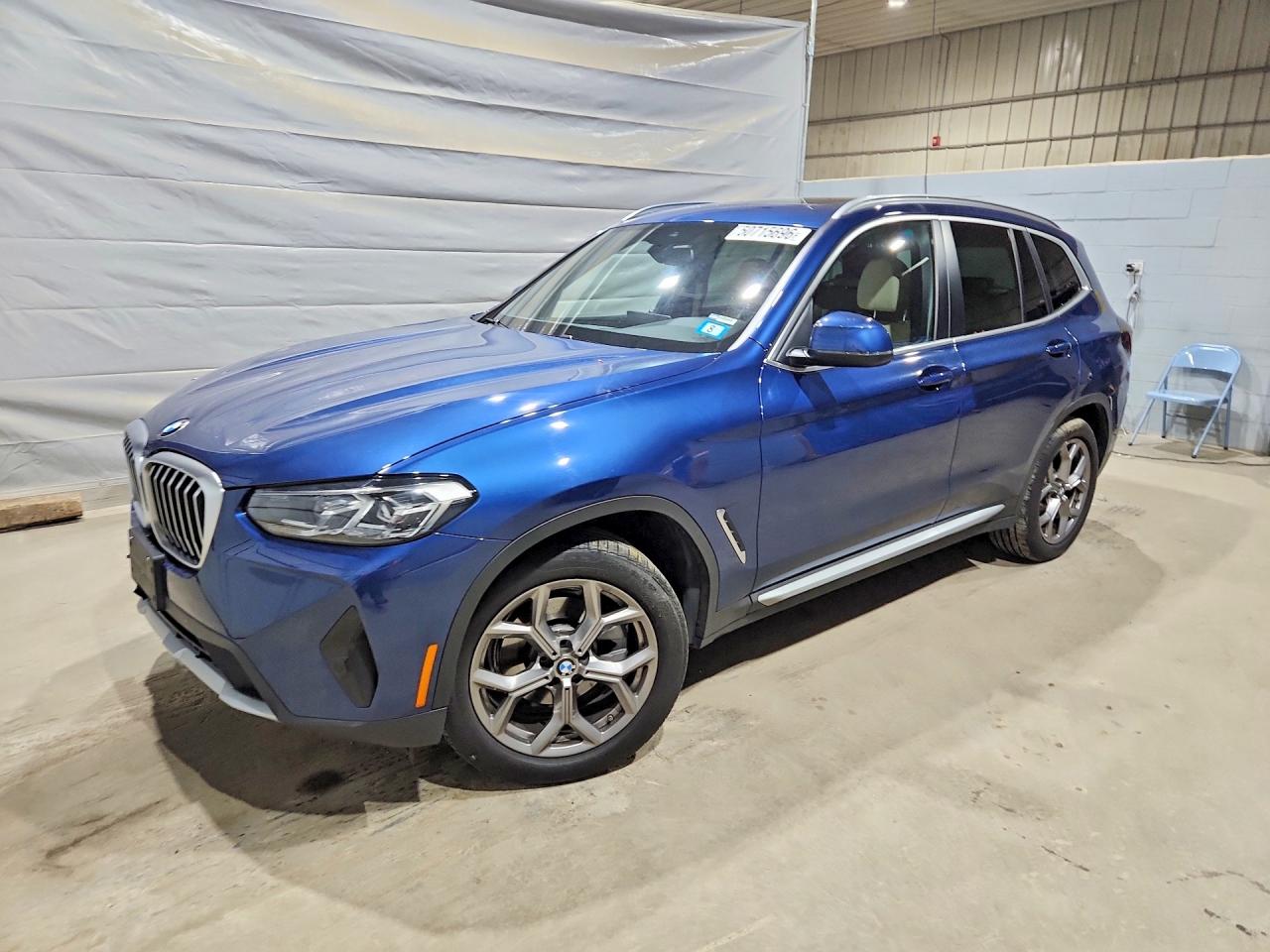 2022 Bmw X3 Xdrive30i Blue vin: WBX57DP01NN181797