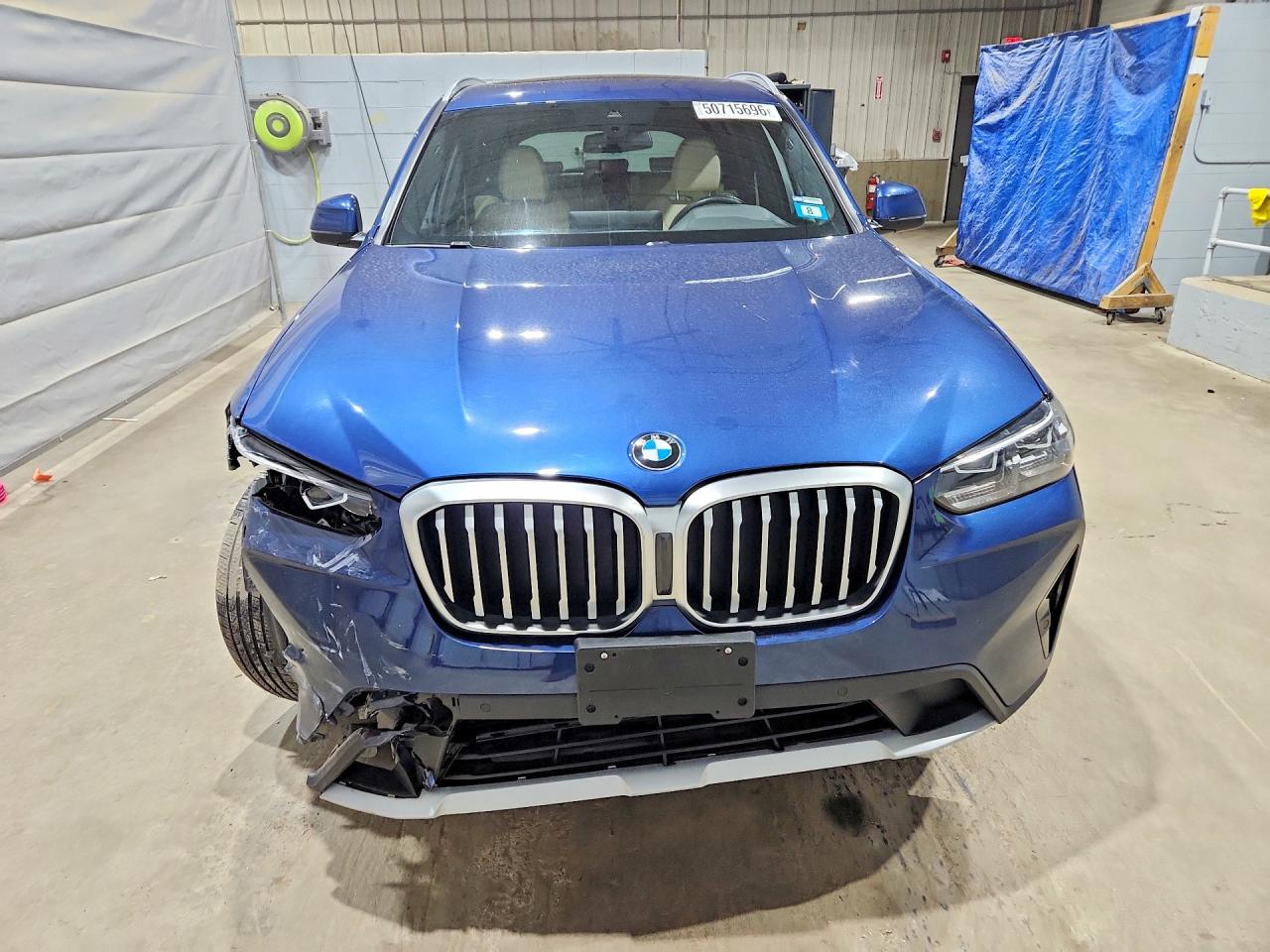 2022 Bmw X3 Xdrive30i Blue vin: WBX57DP01NN181797