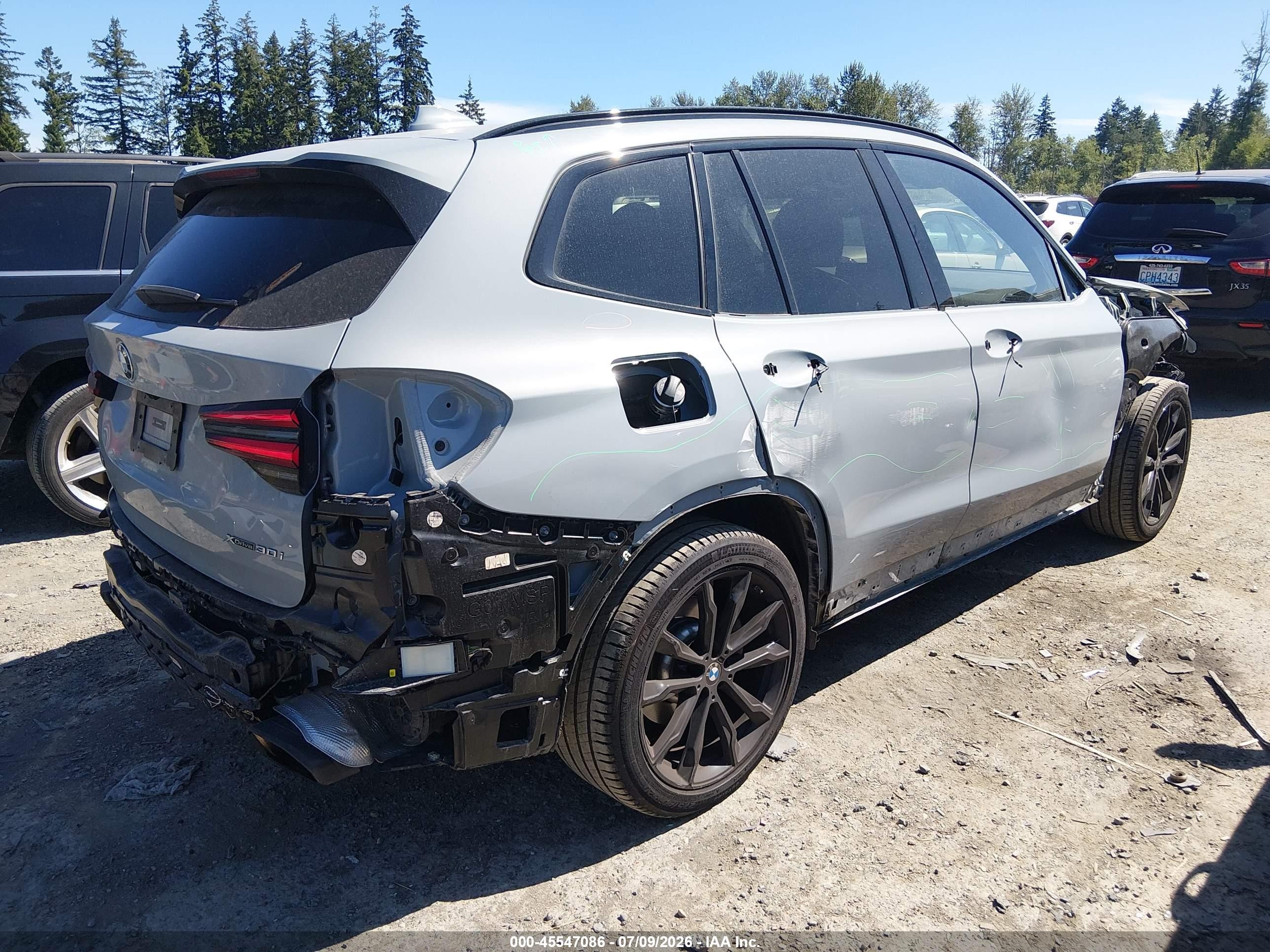 2024 Bmw X3 Xdrive30i Gray vin: WBX57DP06RN301115