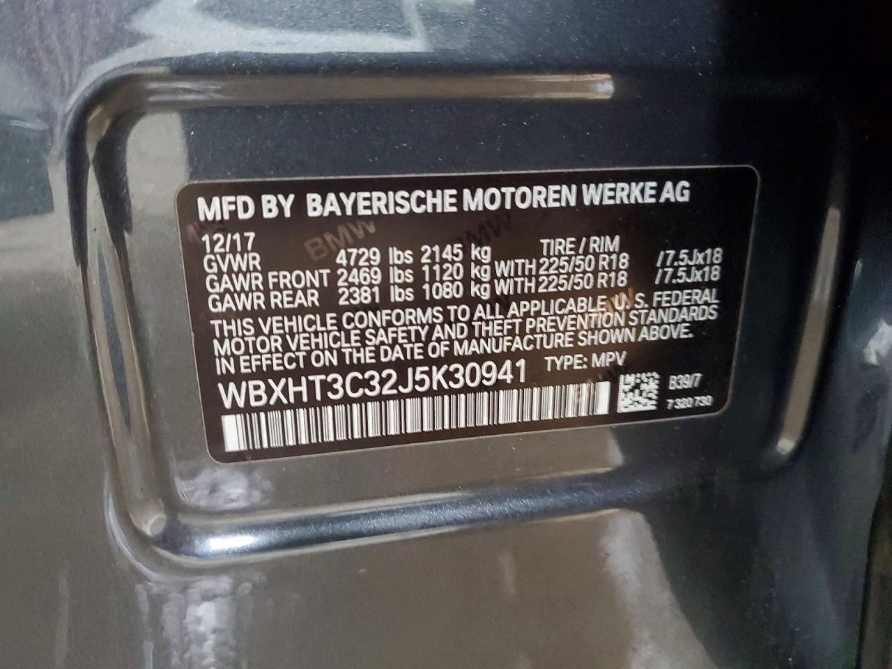 2018 Bmw X1 Xdrive28i Gray vin: WBXHT3C32J5K30941