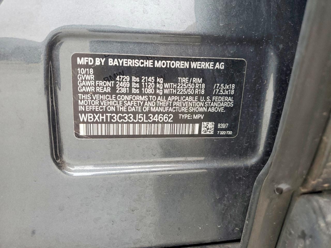 2018 Bmw X1 Xdrive28i Gray vin: WBXHT3C33J5L34662