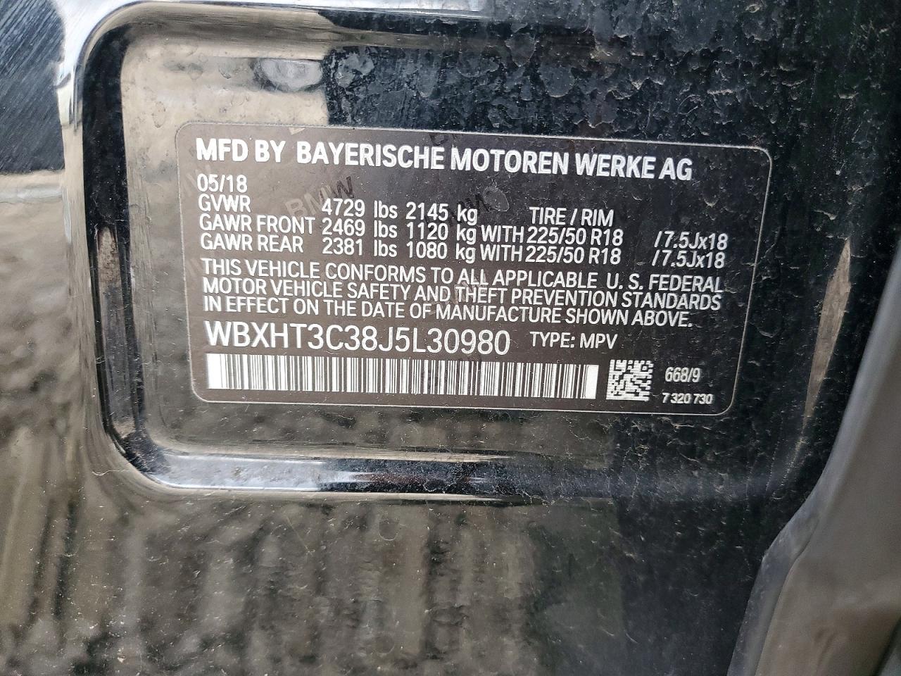2018 Bmw X1 Xdrive28i Black vin: WBXHT3C38J5L30980