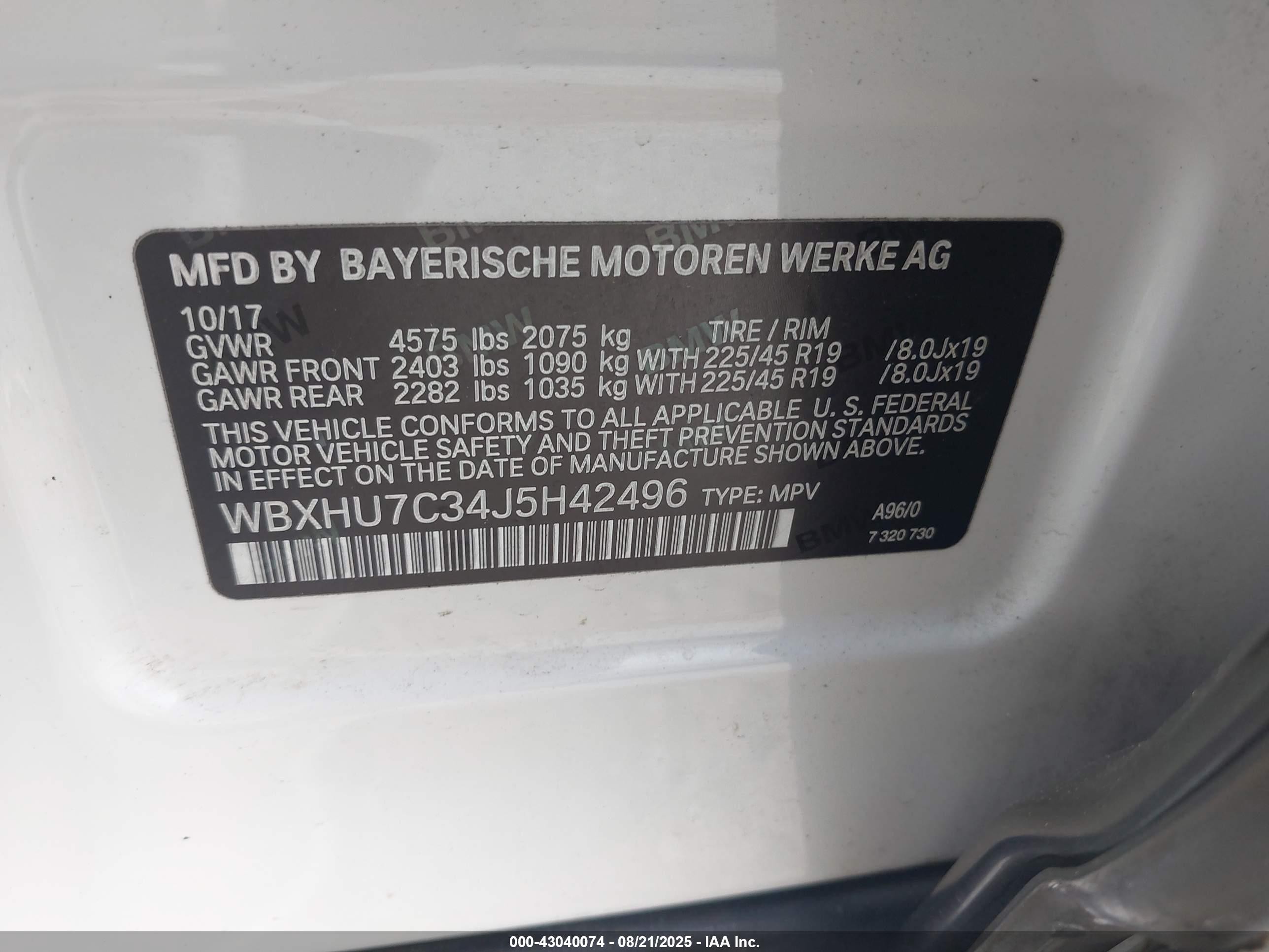 2018 Bmw X1 Sdrive28i Белый vin: WBXHU7C34J5H42496