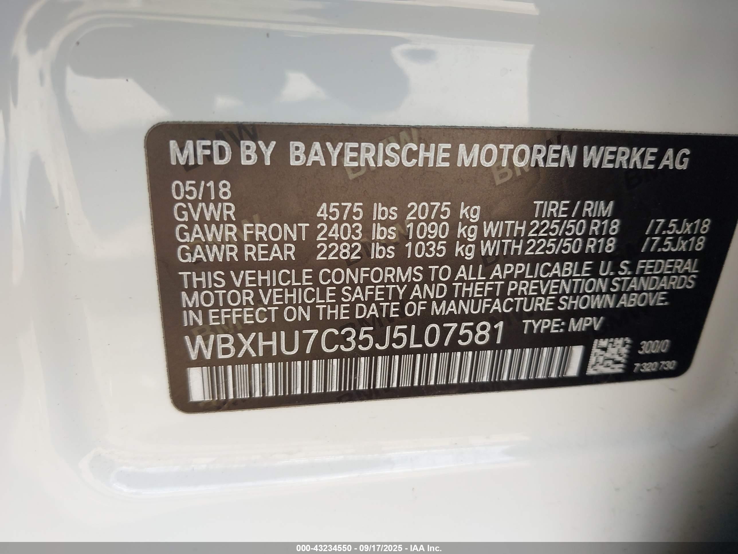 2018 Bmw X1 Sdrive28i Белый vin: WBXHU7C35J5L07581
