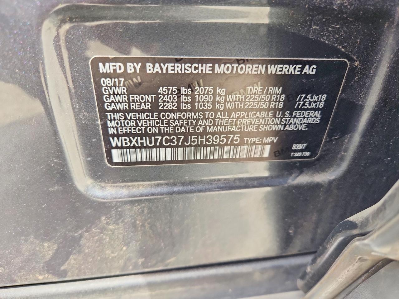 2018 Bmw X1 Sdrive28i Black vin: WBXHU7C37J5H39575