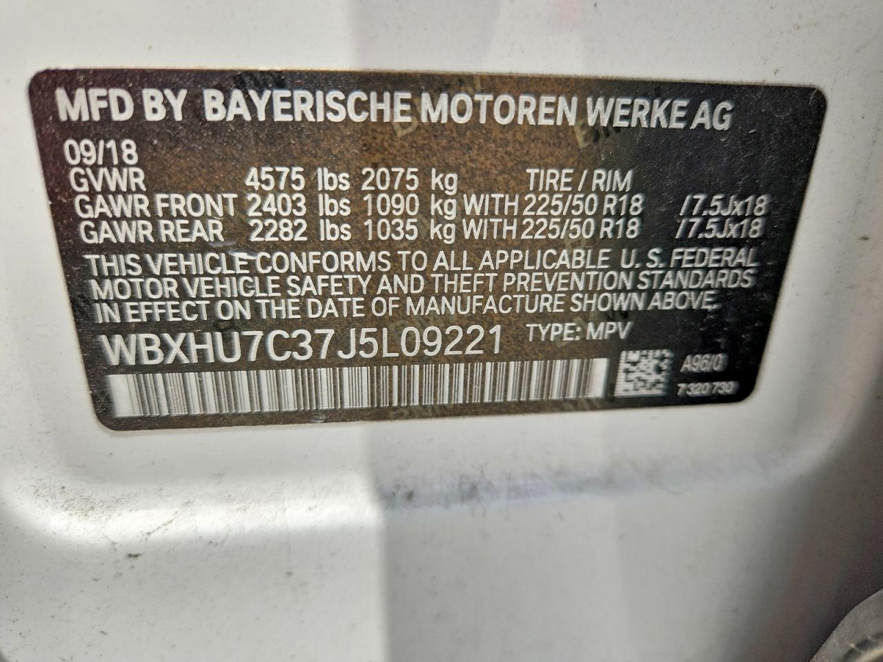 2018 Bmw X1 Sdrive28i White vin: WBXHU7C37J5L09221