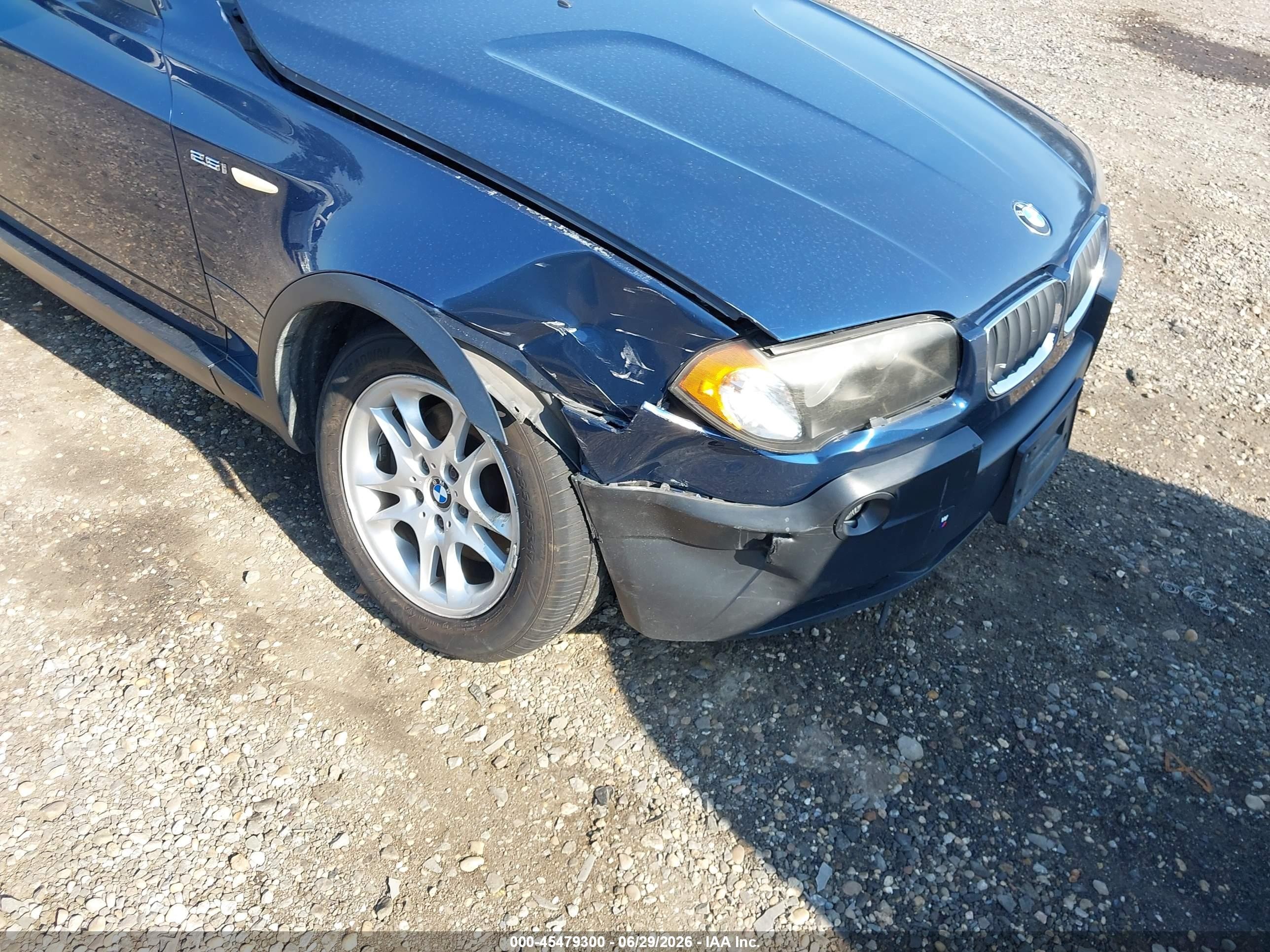 2004 Bmw X3 2.5i Blue vin: WBXPA73424WB20183