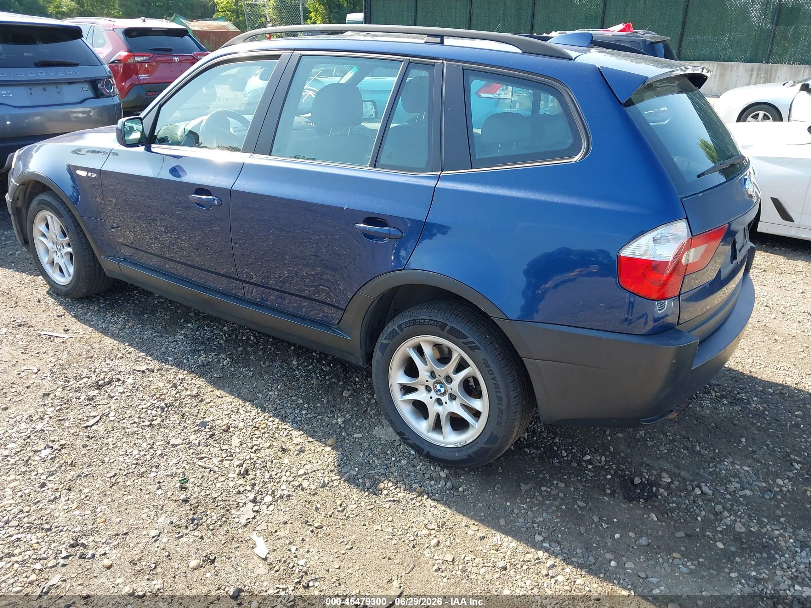 2004 Bmw X3 2.5i Blue vin: WBXPA73424WB20183