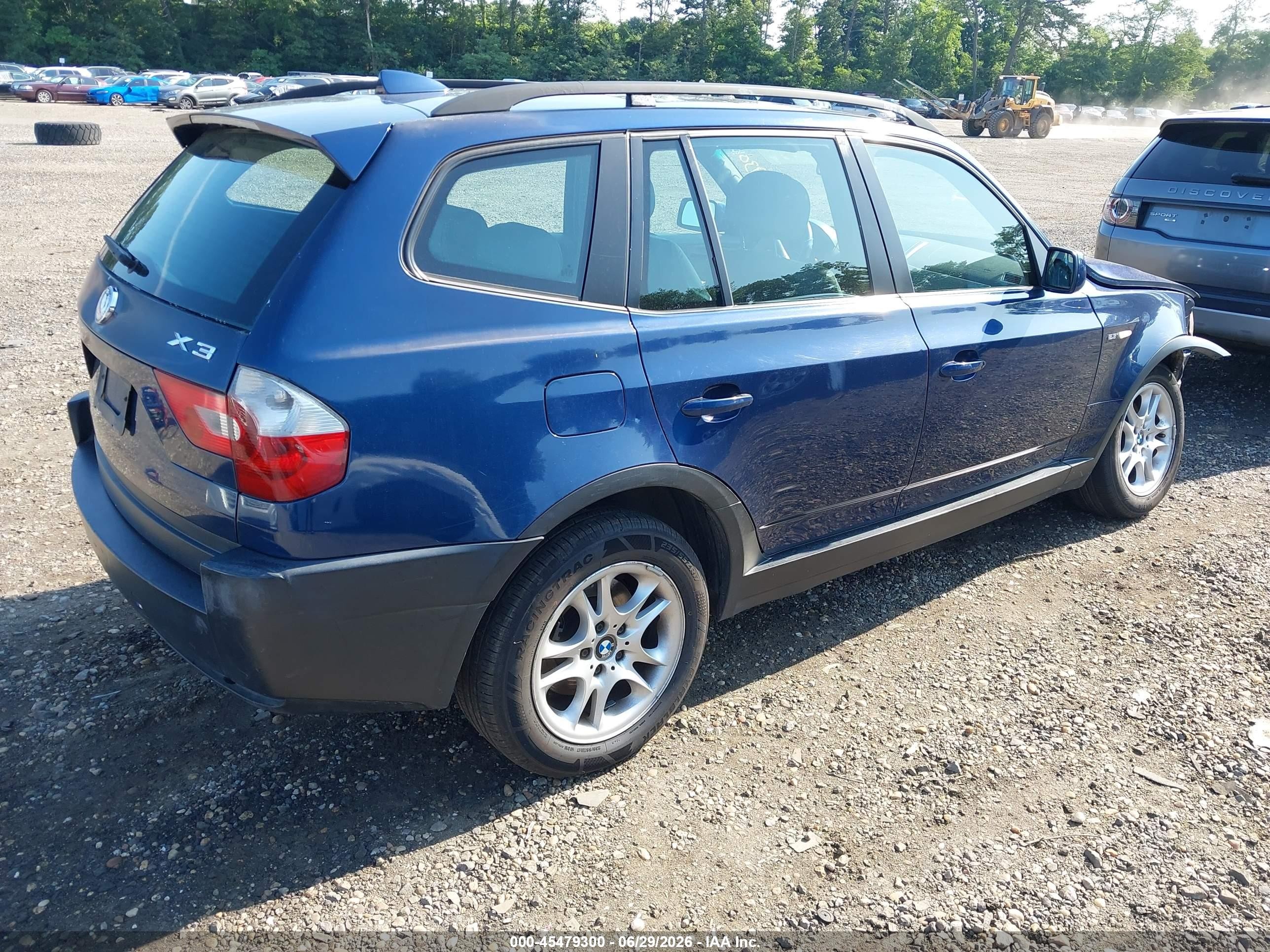 2004 Bmw X3 2.5i Blue vin: WBXPA73424WB20183