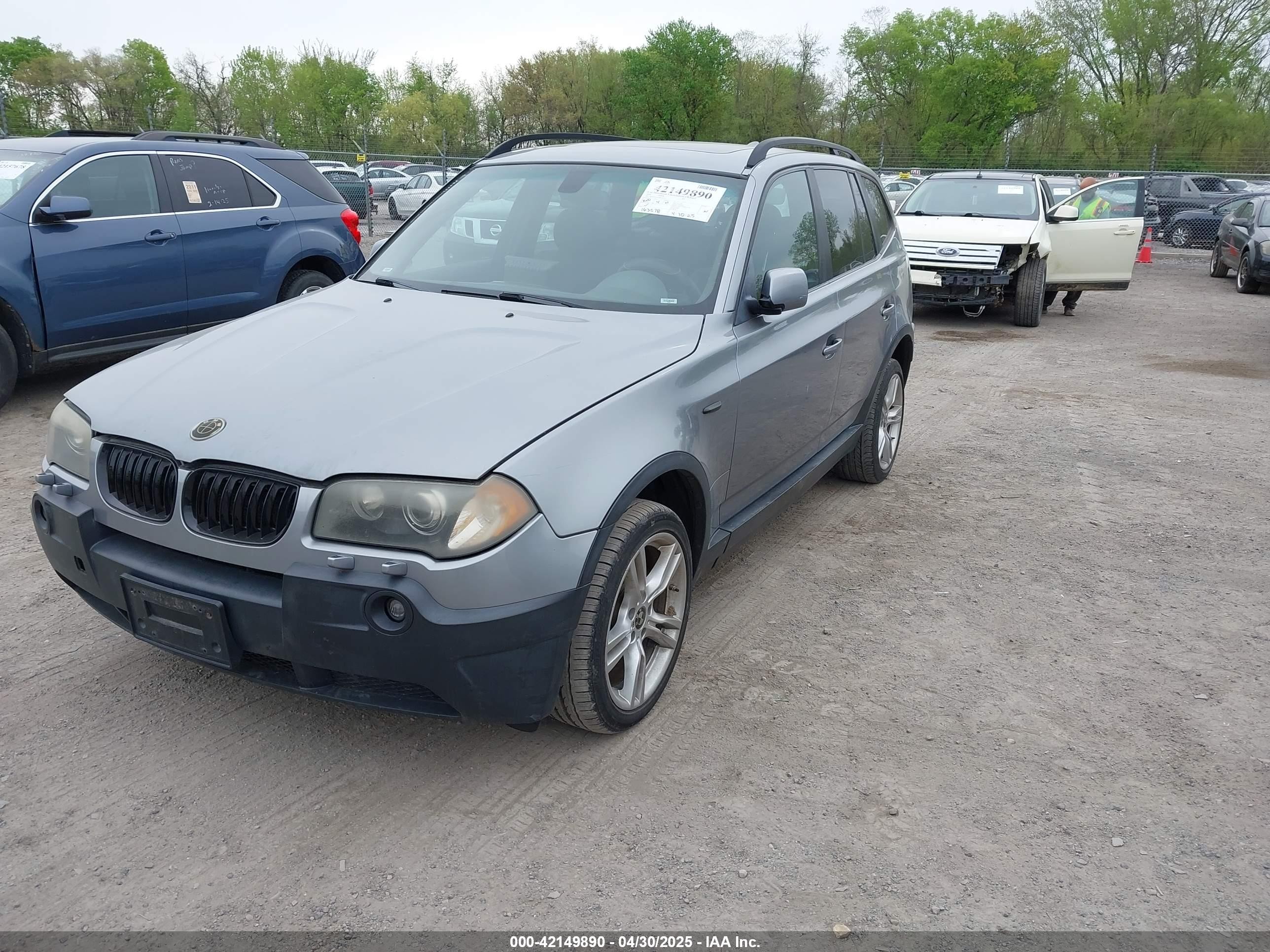 2004 Bmw X3 2.5i Gray vin: WBXPA73424WB25190