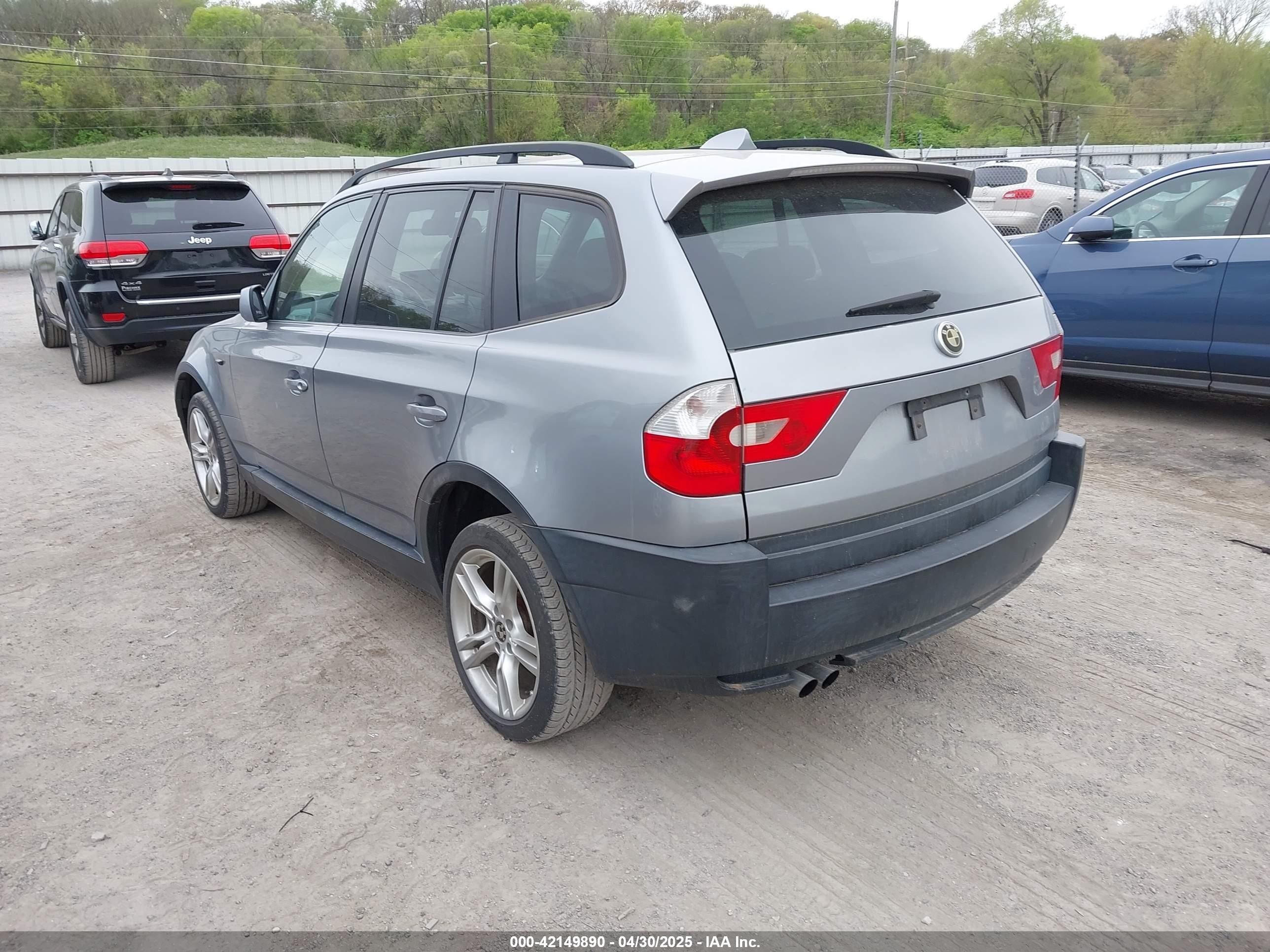 2004 Bmw X3 2.5i Gray vin: WBXPA73424WB25190