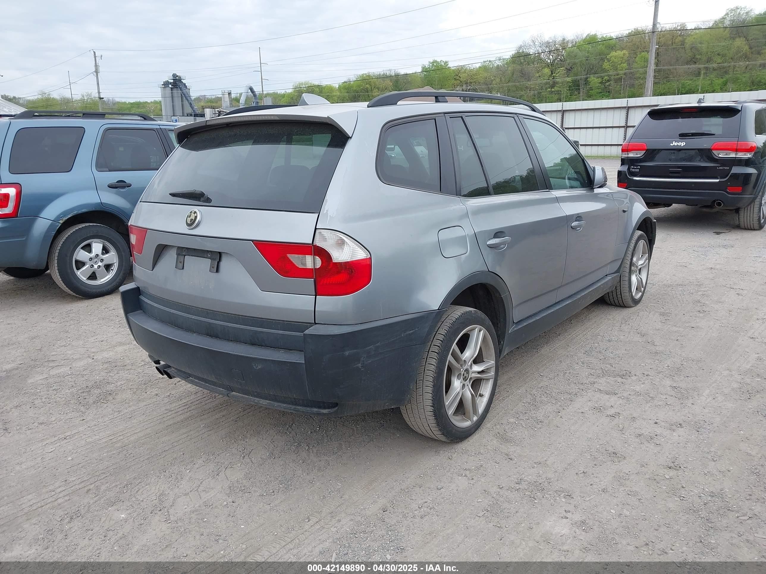 2004 Bmw X3 2.5i Gray vin: WBXPA73424WB25190