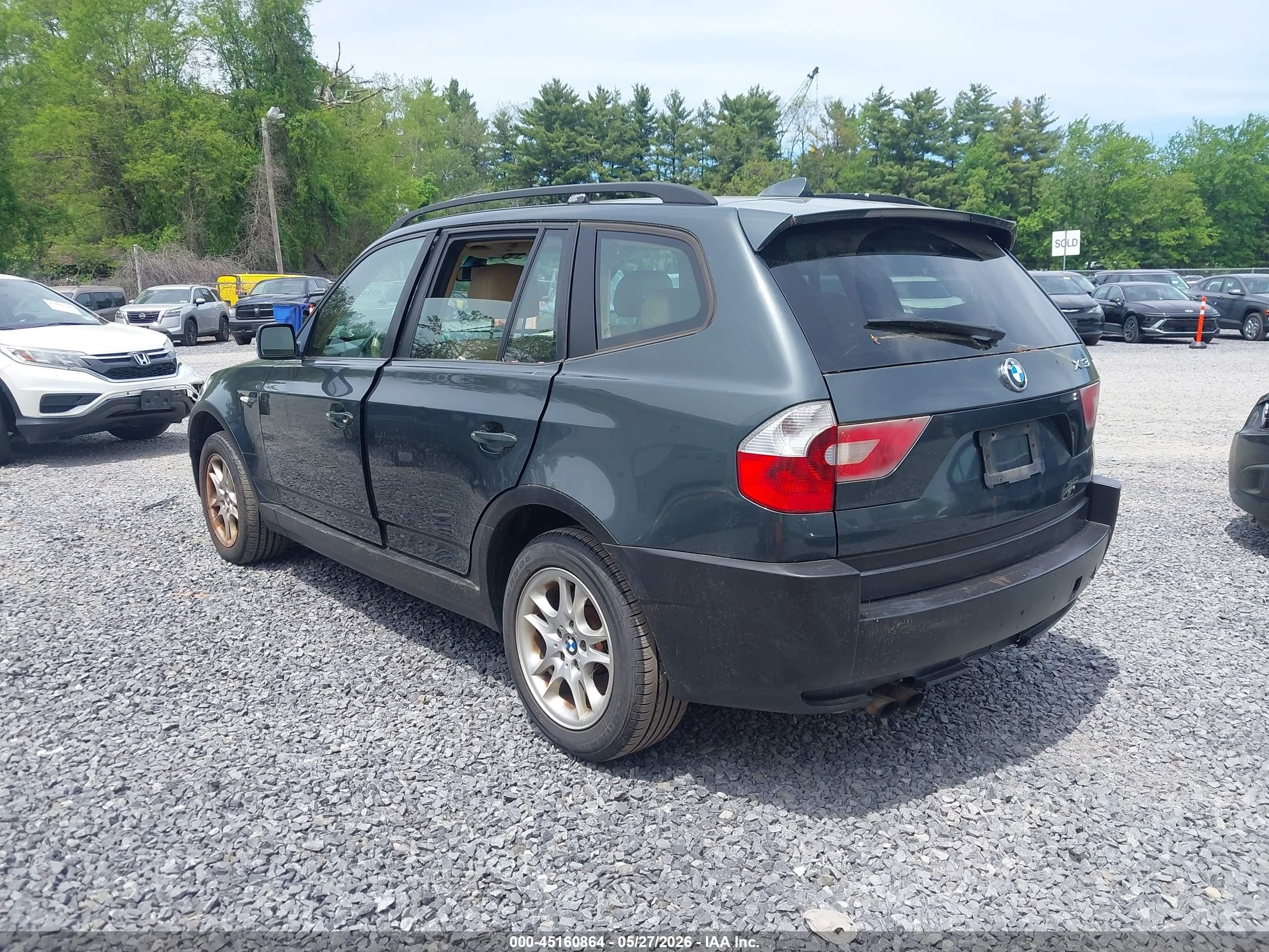 2004 Bmw X3 2.5i Зеленый vin: WBXPA73424WC38590