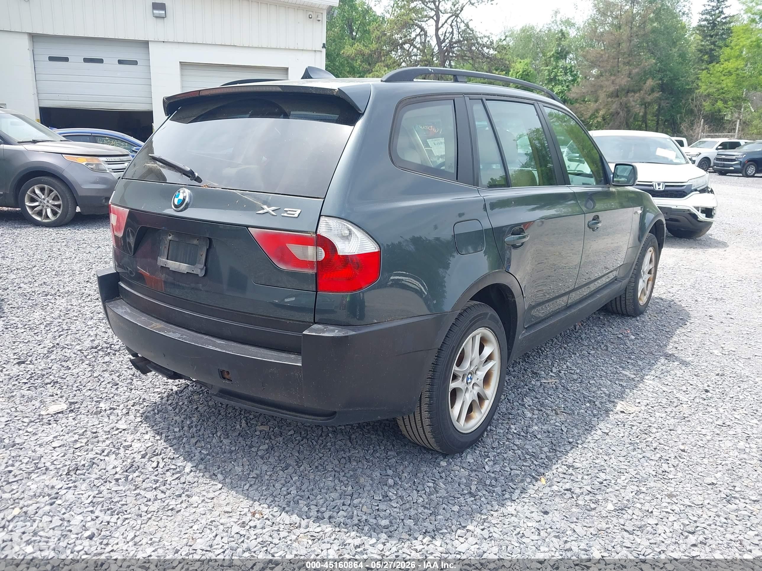 2004 Bmw X3 2.5i Зеленый vin: WBXPA73424WC38590