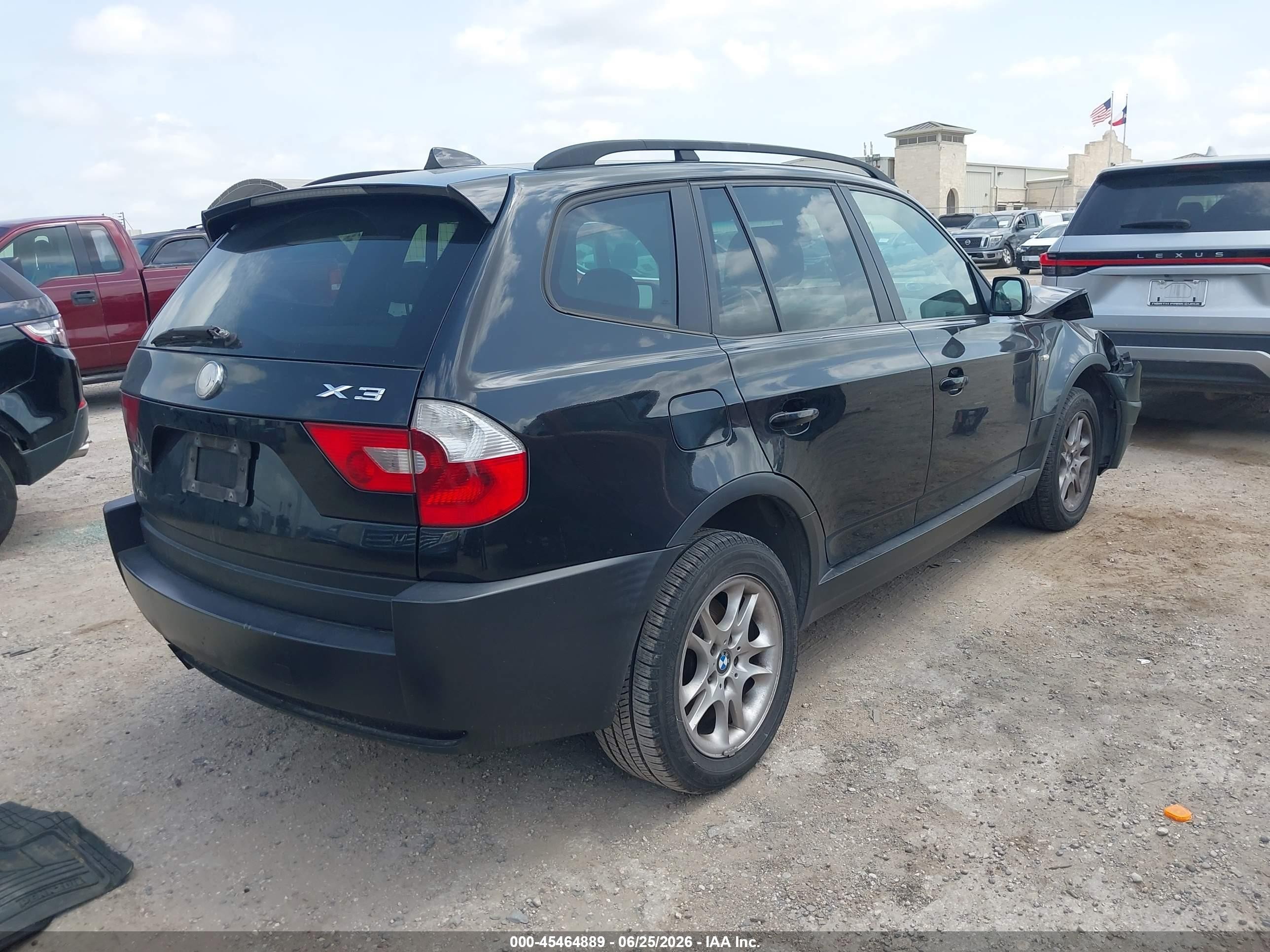 2004 Bmw X3 2.5i Black vin: WBXPA73434WA77411