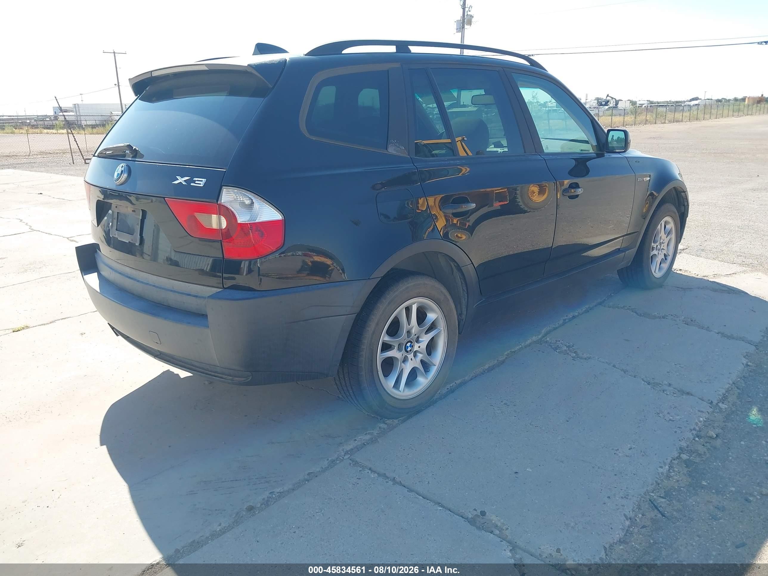 2005 Bmw X3 2.5i Черный vin: WBXPA73435WA78544