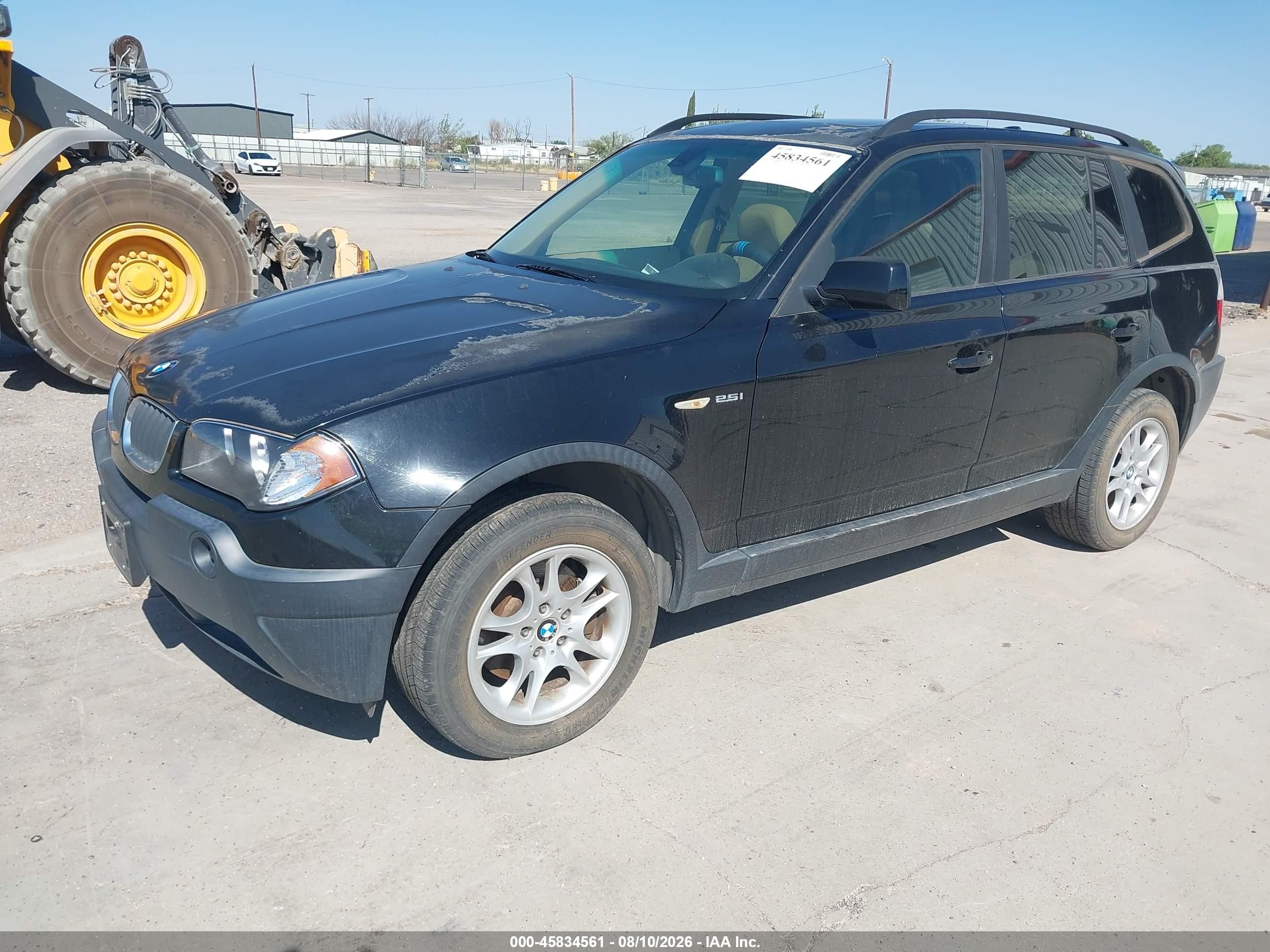2005 Bmw X3 2.5i Черный vin: WBXPA73435WA78544