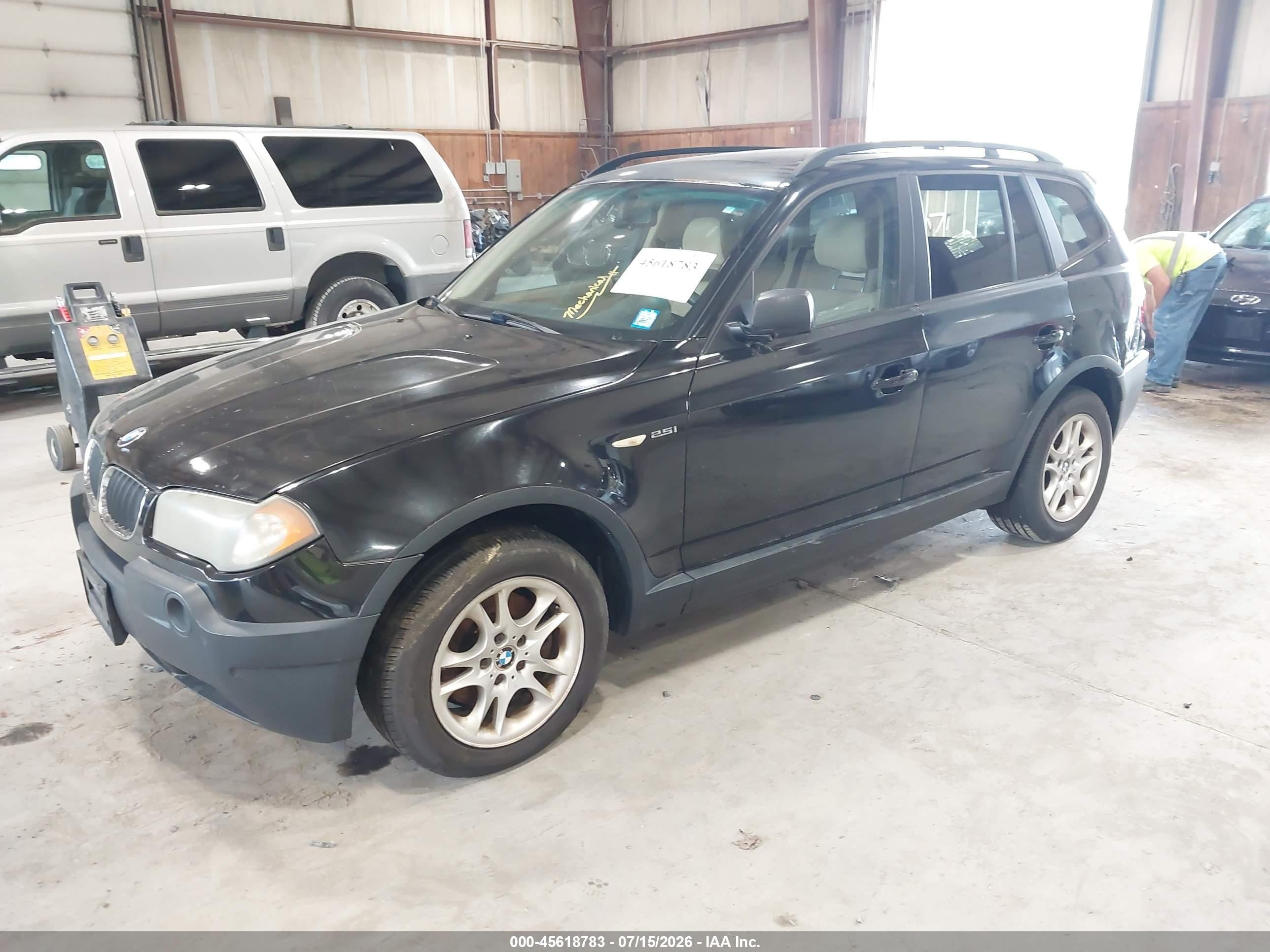 2005 Bmw X3 2.5i Black vin: WBXPA73435WC48658