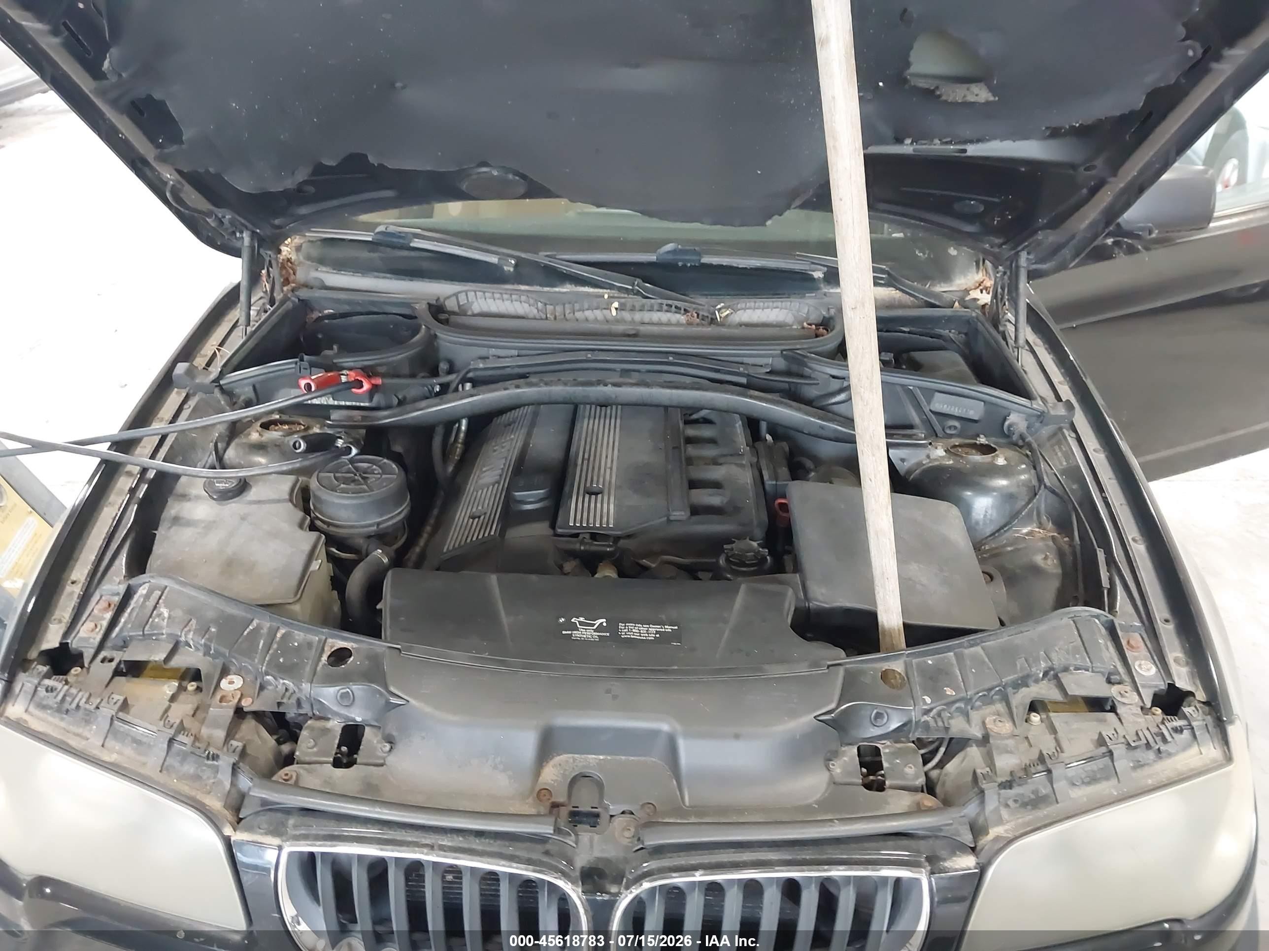 2005 Bmw X3 2.5i Black vin: WBXPA73435WC48658