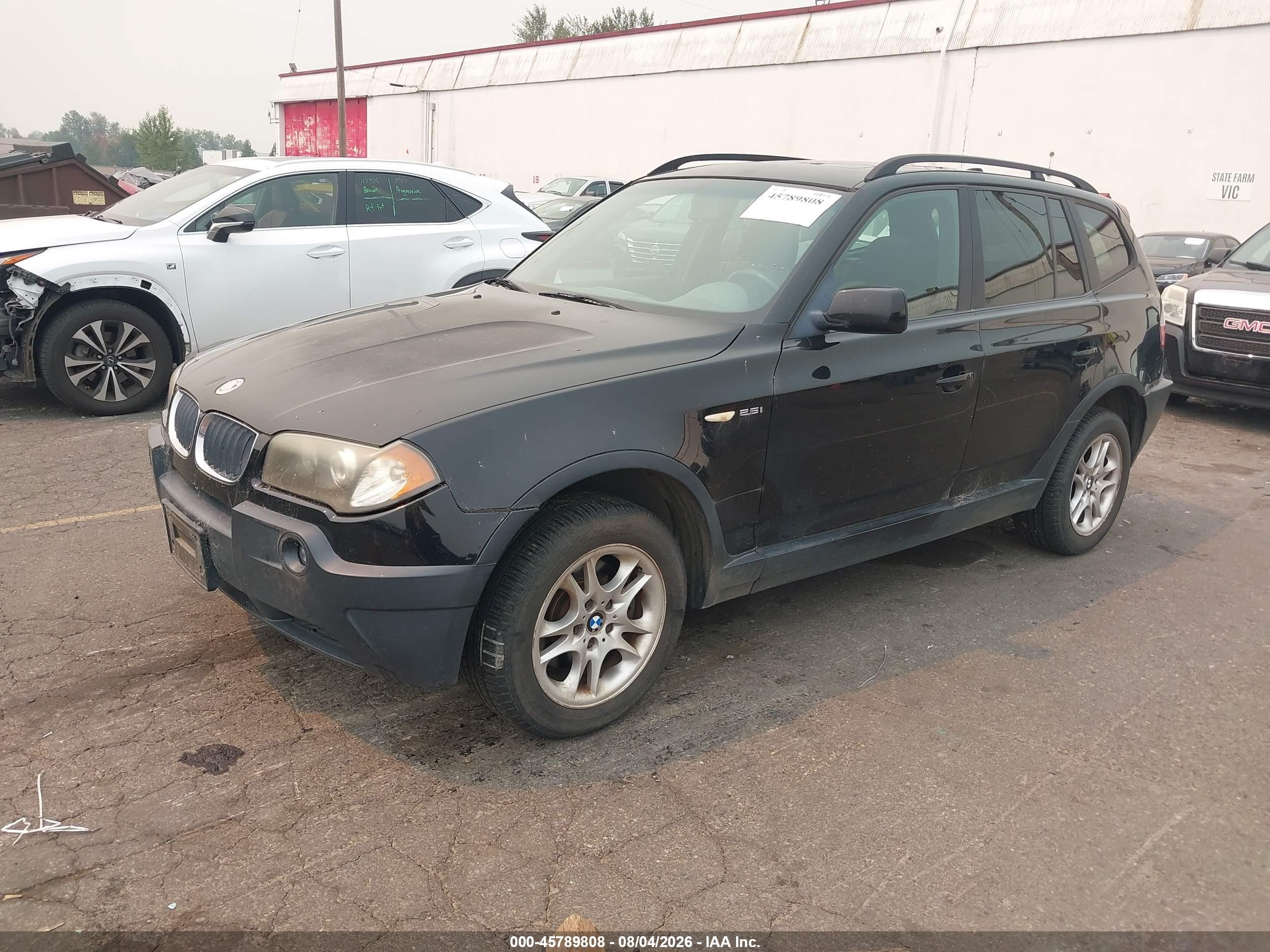 2004 Bmw X3 2.5i Black vin: WBXPA73454WB27354