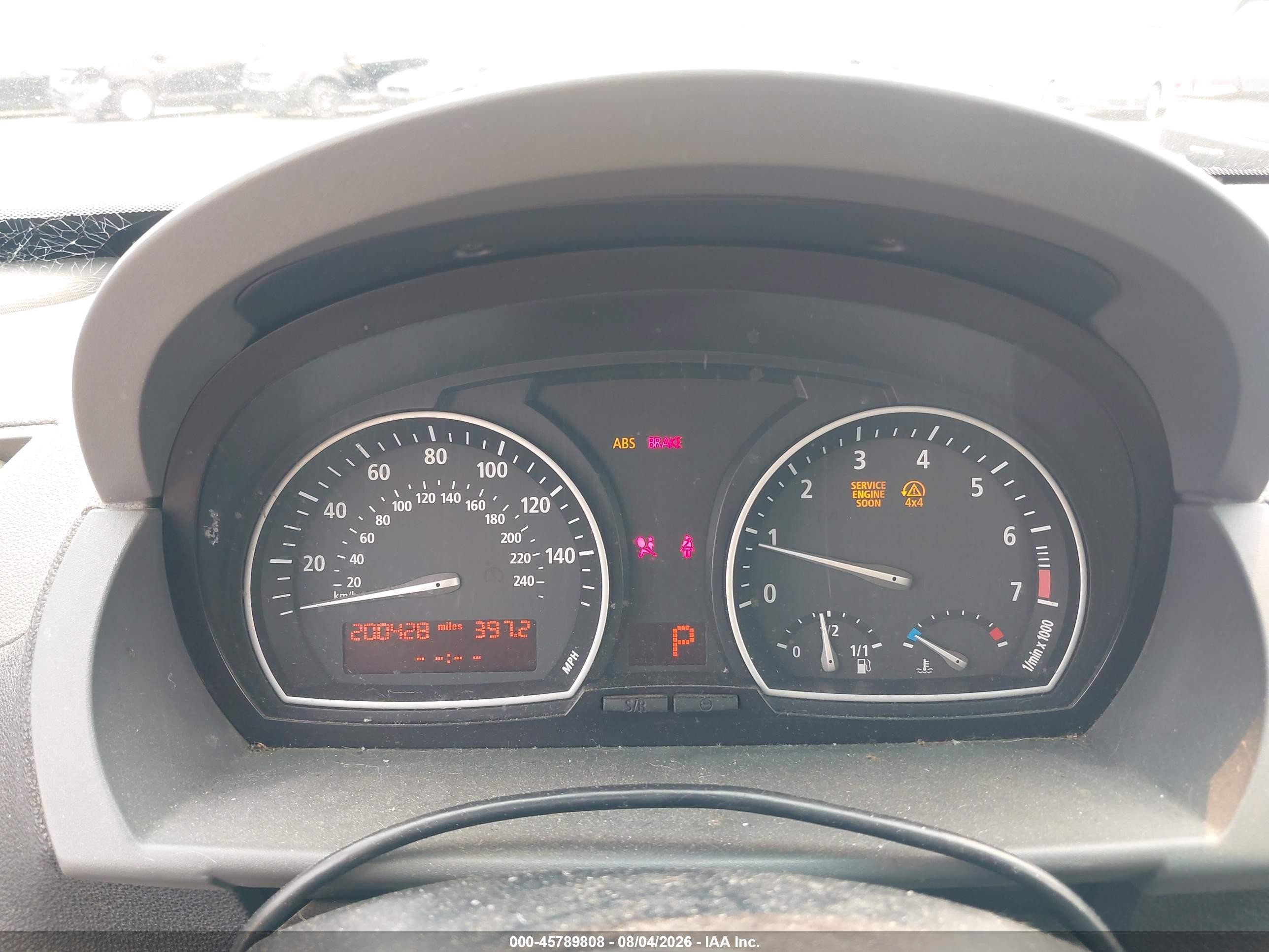 2004 Bmw X3 2.5i Black vin: WBXPA73454WB27354