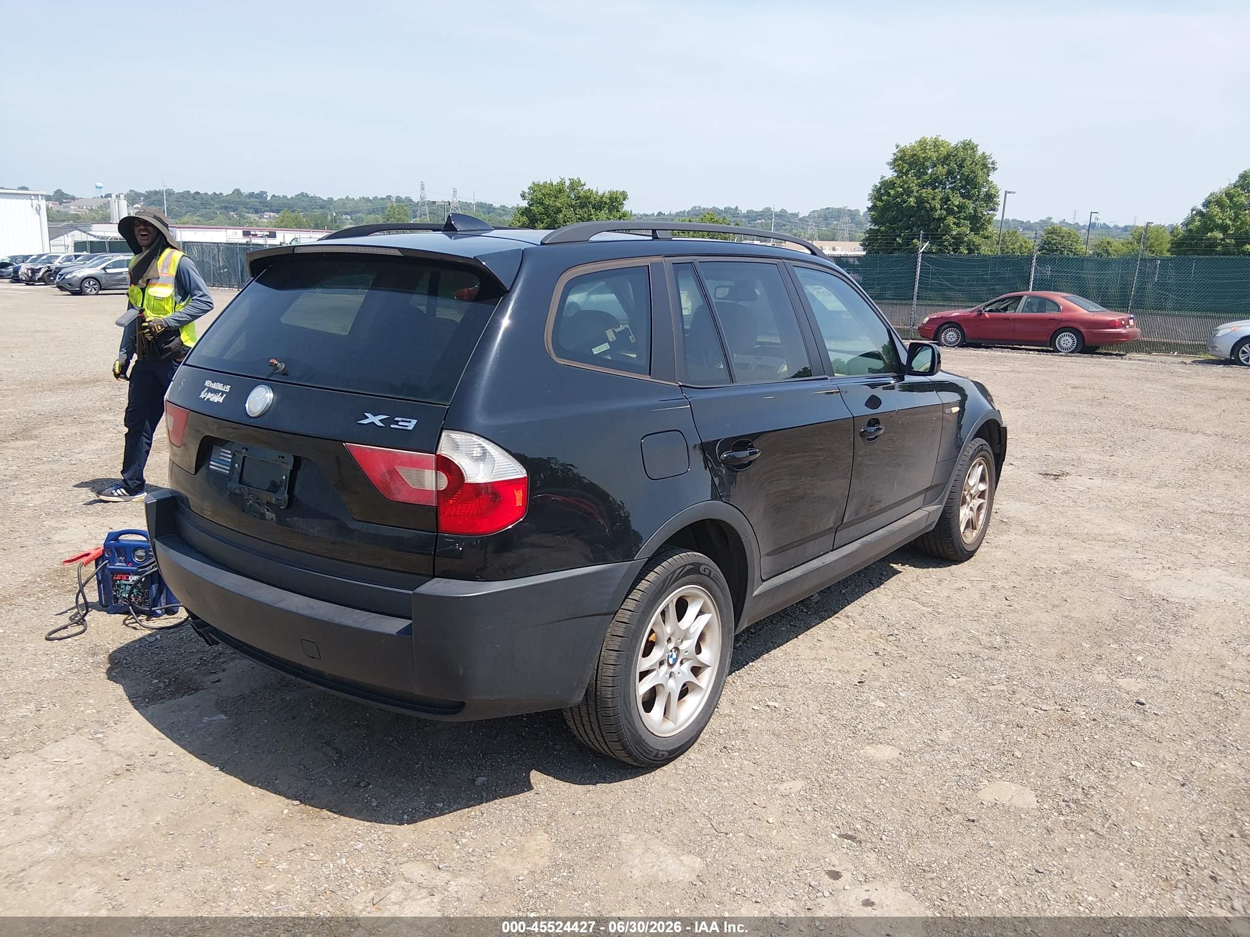 2004 Bmw X3 2.5i Black vin: WBXPA73454WC41757