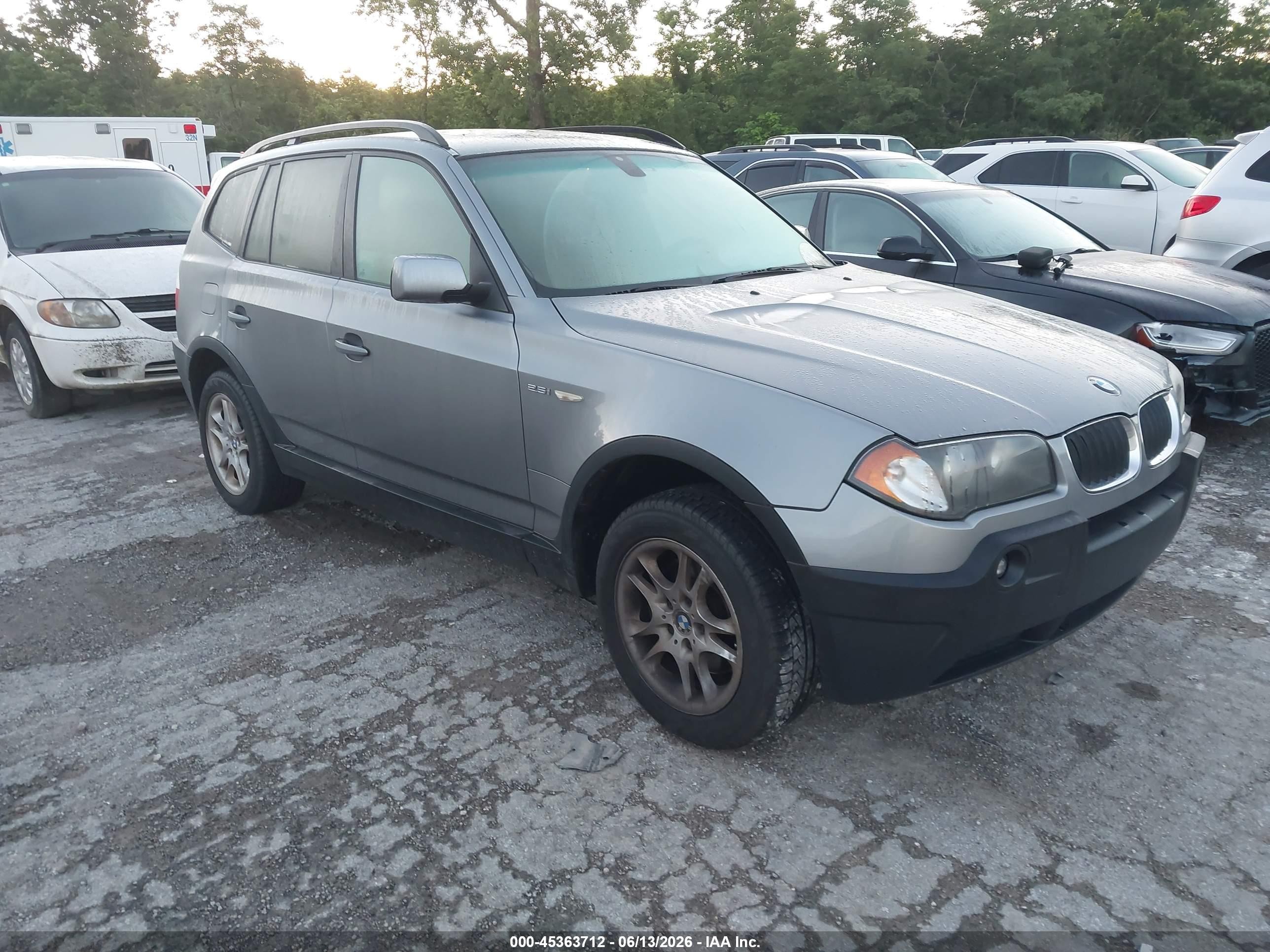 2004 Bmw X3 2.5i Silver vin: WBXPA73464WA77838