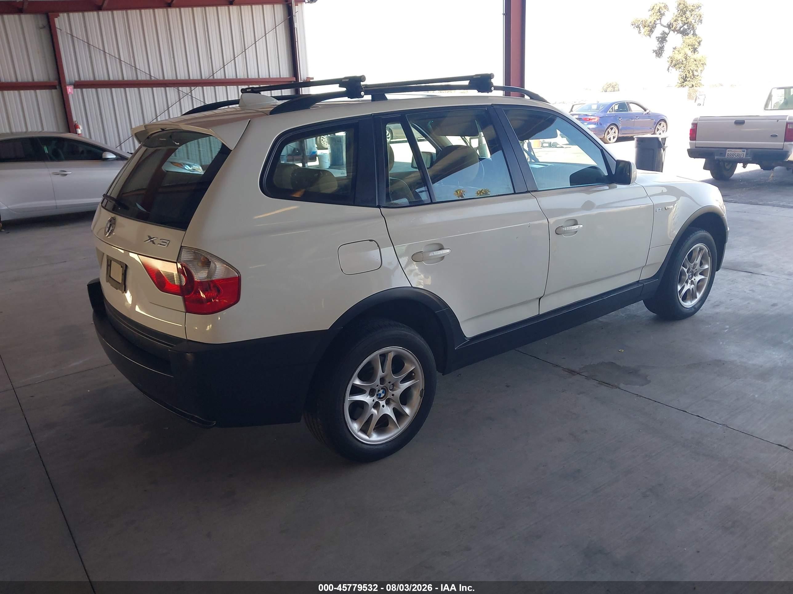 2004 Bmw X3 2.5i White vin: WBXPA73464WB26634