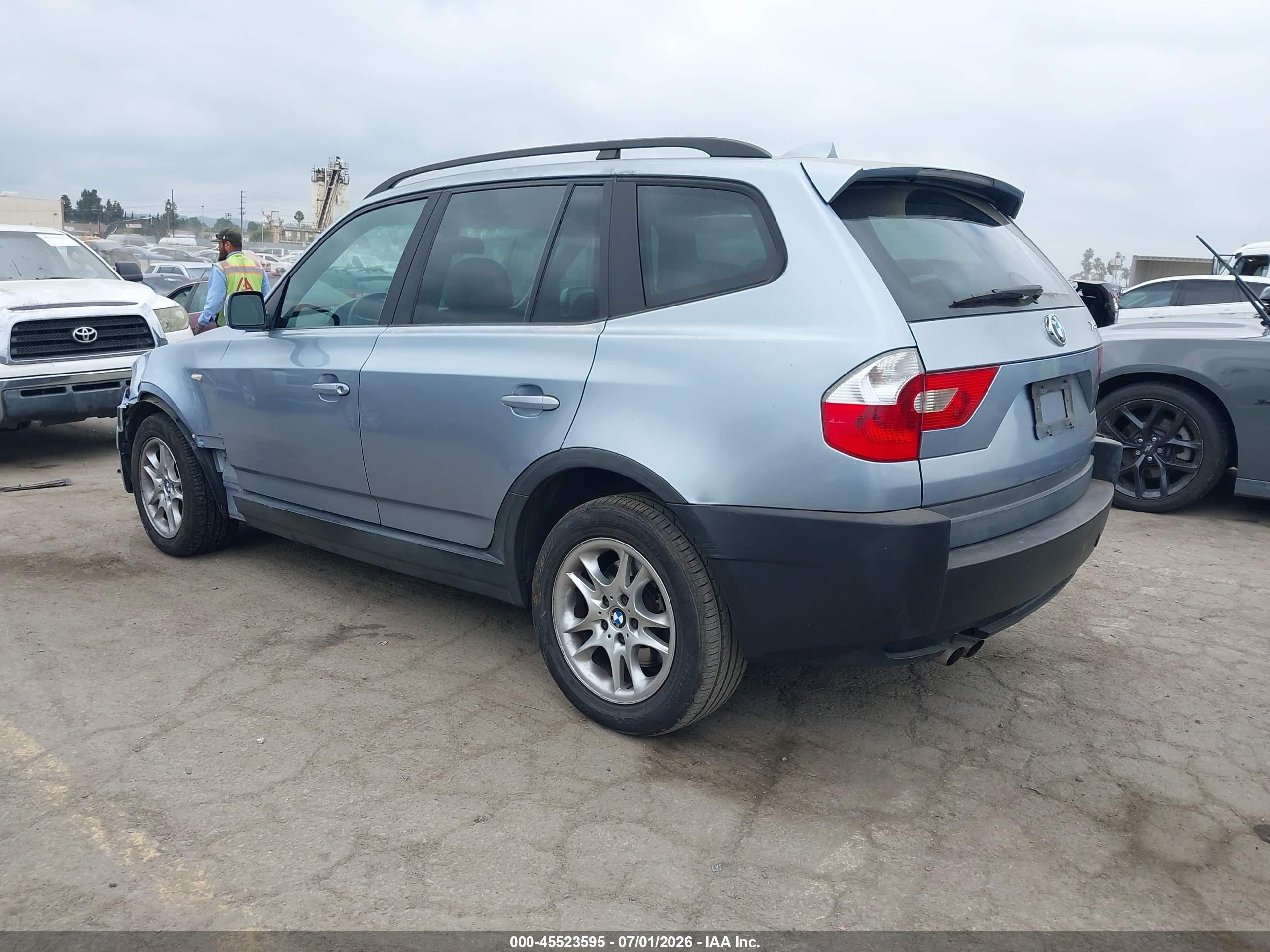2004 Bmw X3 2.5i Light Blue vin: WBXPA73484WC35175