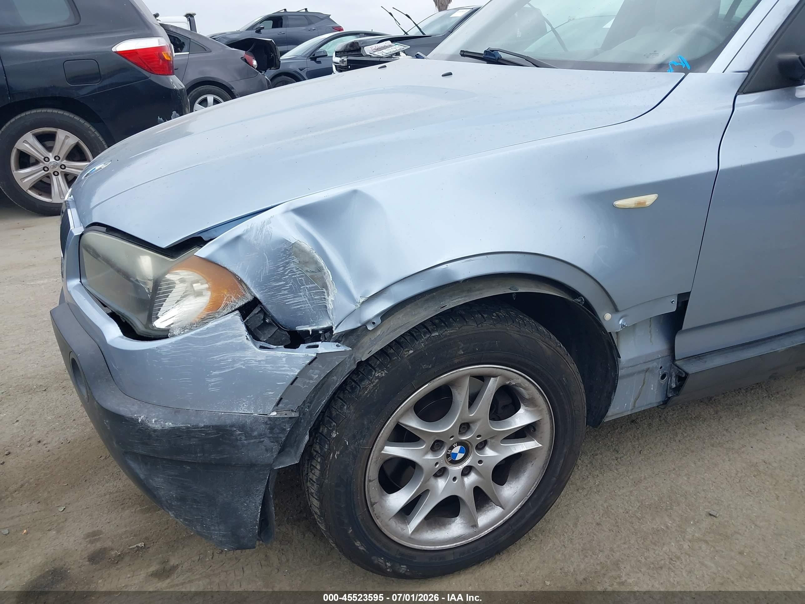 2004 Bmw X3 2.5i Light Blue vin: WBXPA73484WC35175