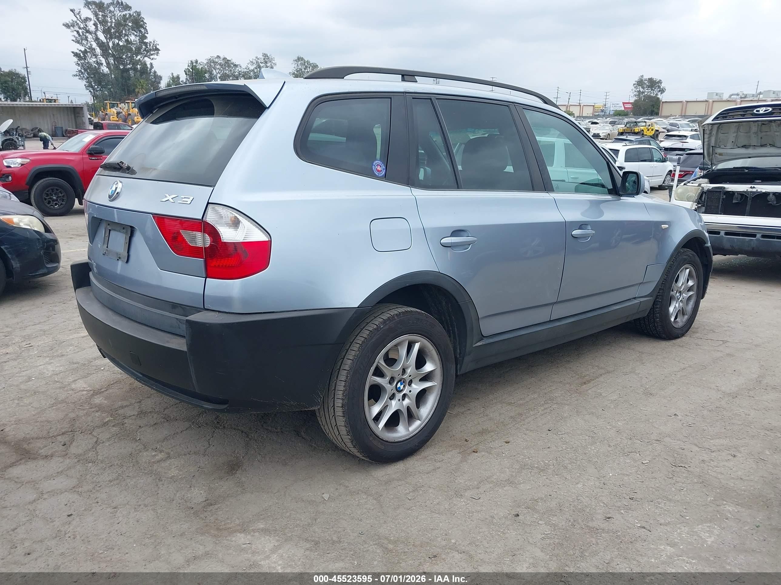 2004 Bmw X3 2.5i Light Blue vin: WBXPA73484WC35175
