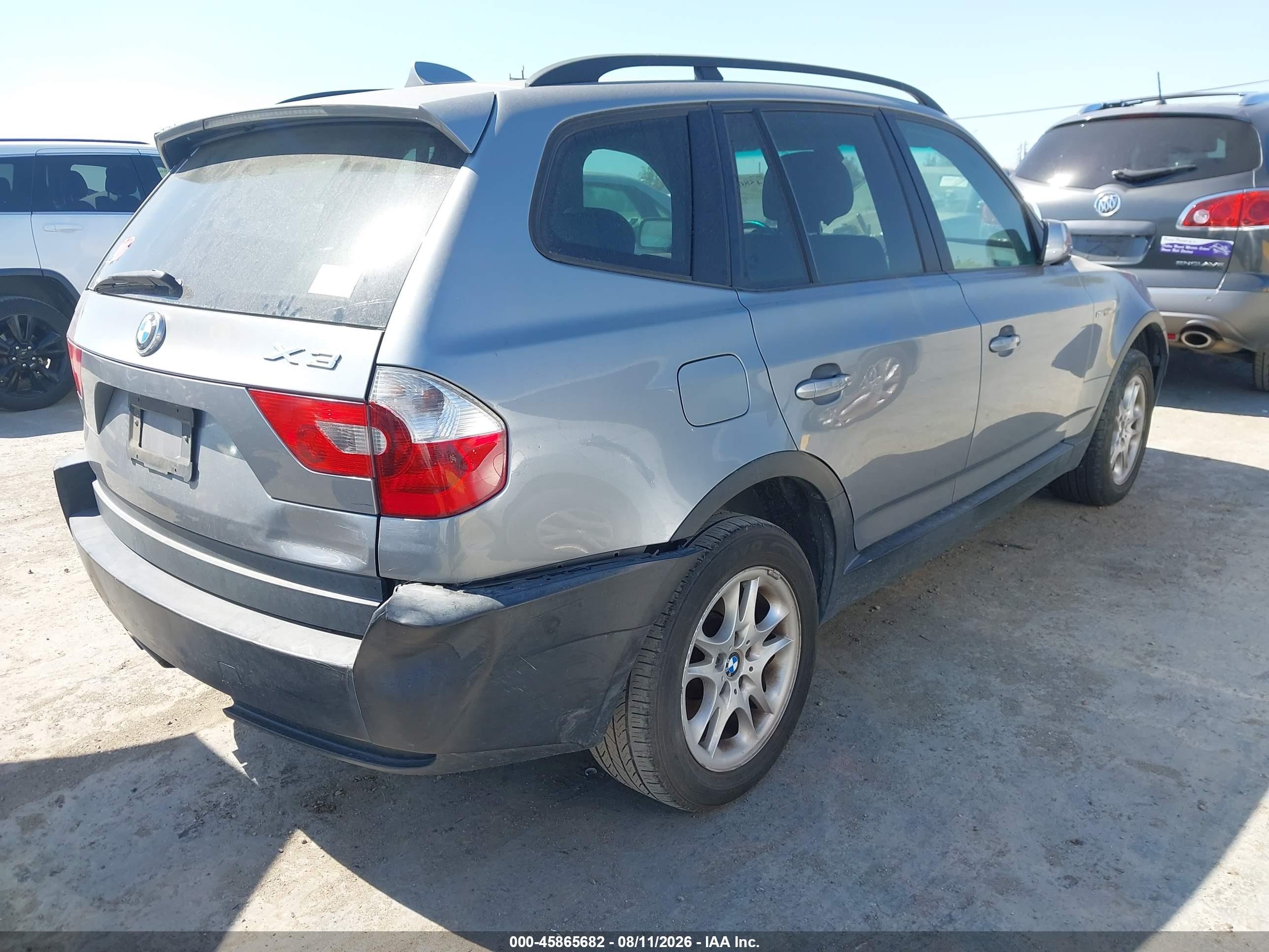 2004 Bmw X3 2.5i Silver vin: WBXPA73494WB29978