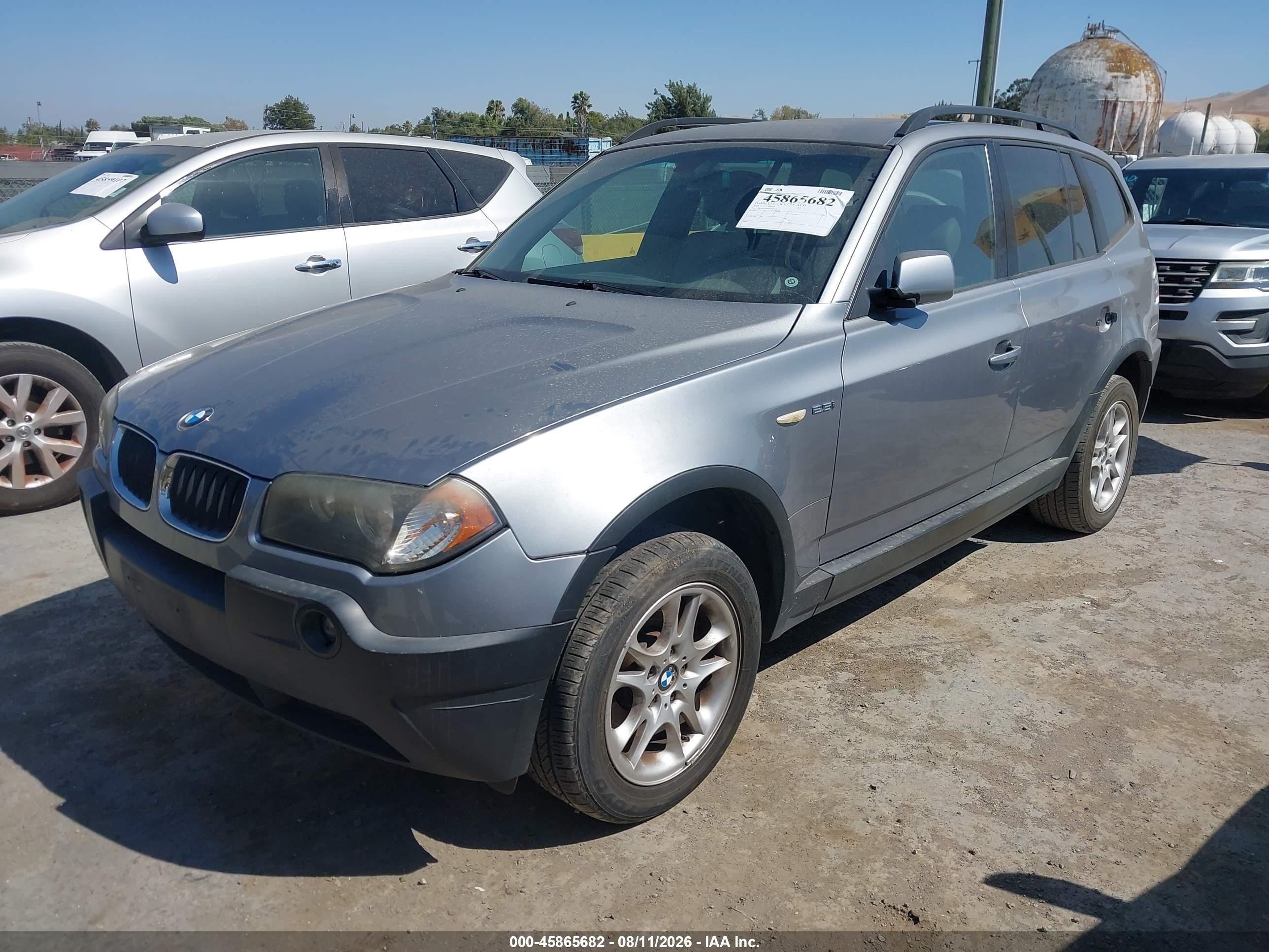 2004 Bmw X3 2.5i Silver vin: WBXPA73494WB29978