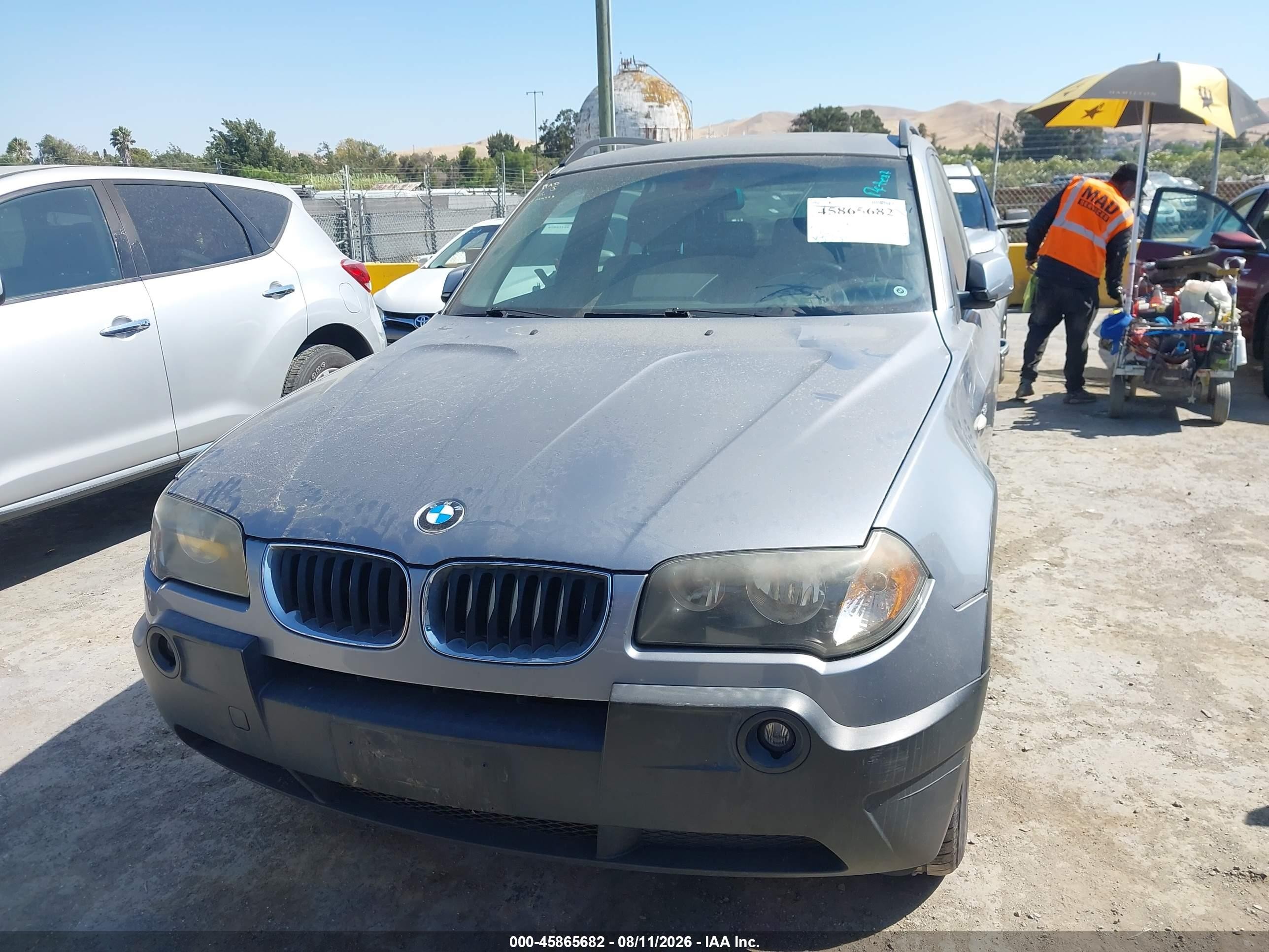 2004 Bmw X3 2.5i Silver vin: WBXPA73494WB29978