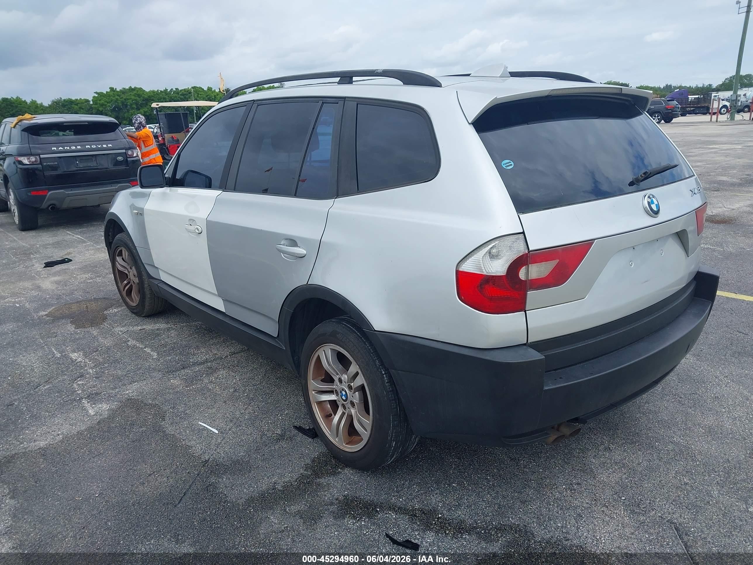 2004 Bmw X3 3.0i Silver vin: WBXPA93404WA61680