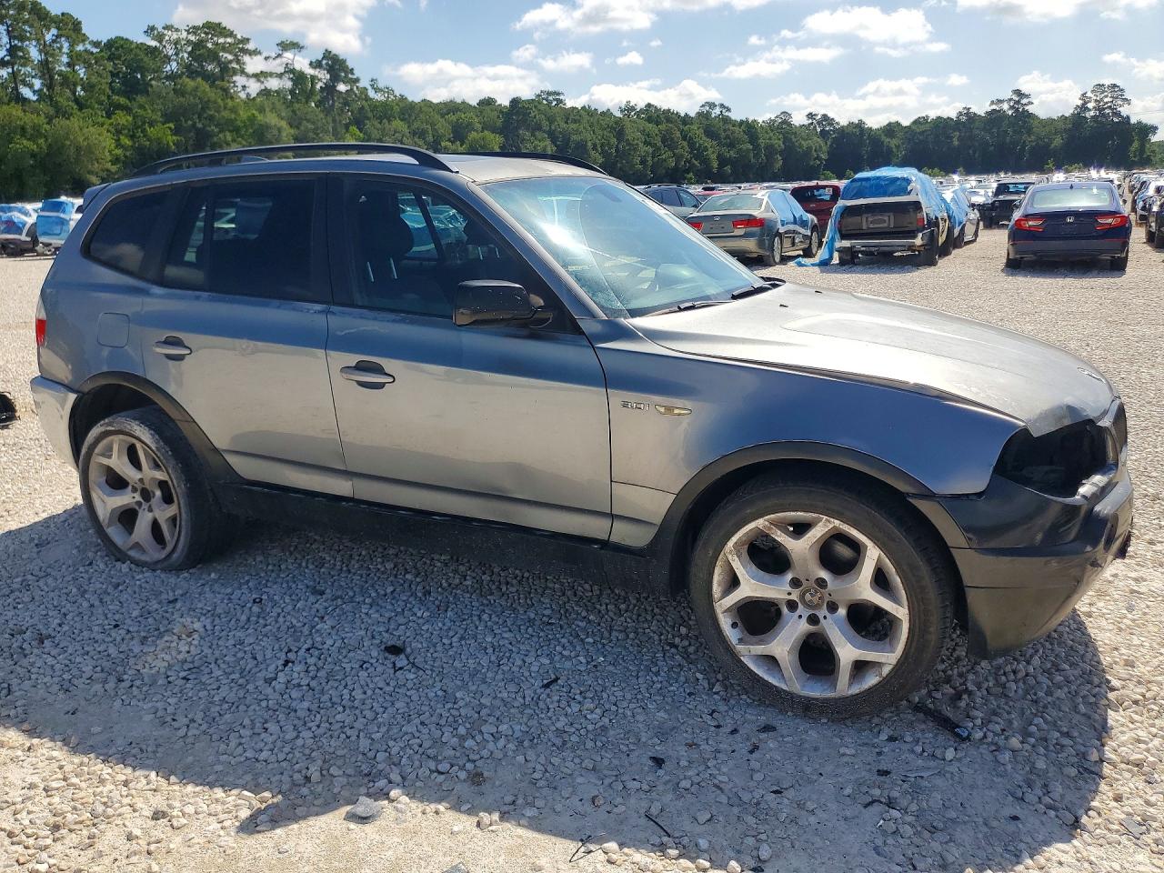 2004 Bmw X3 3.0i Silver vin: WBXPA93404WC32766