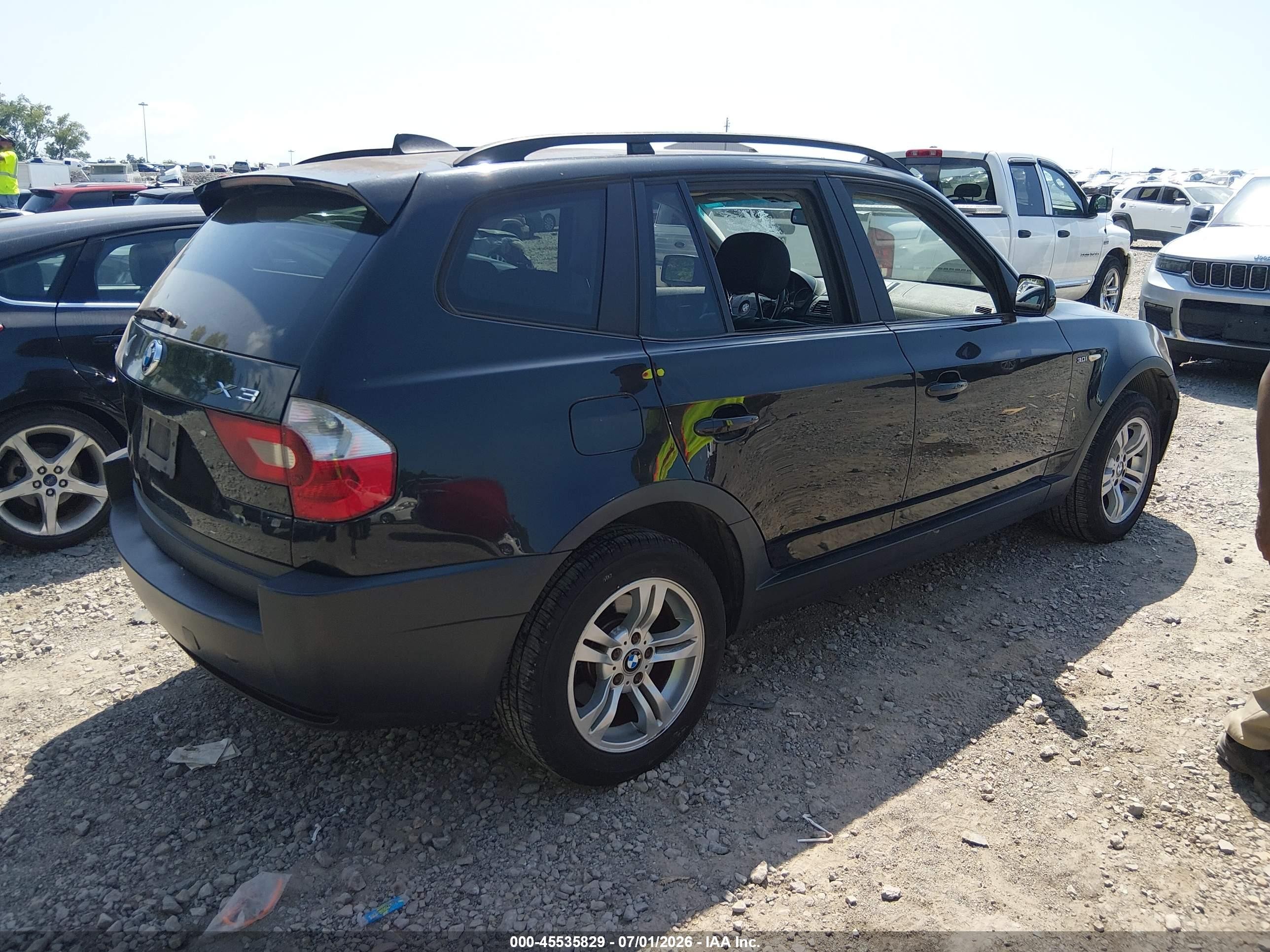 2005 Bmw X3 3.0i Black vin: WBXPA93405WD15051