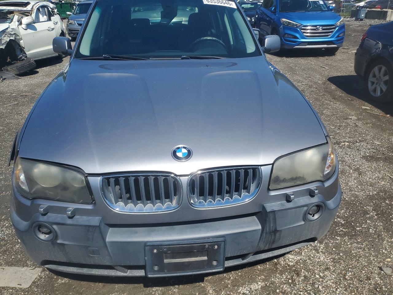 2005 Bmw X3 3.0i Gray vin: WBXPA93405WD19553