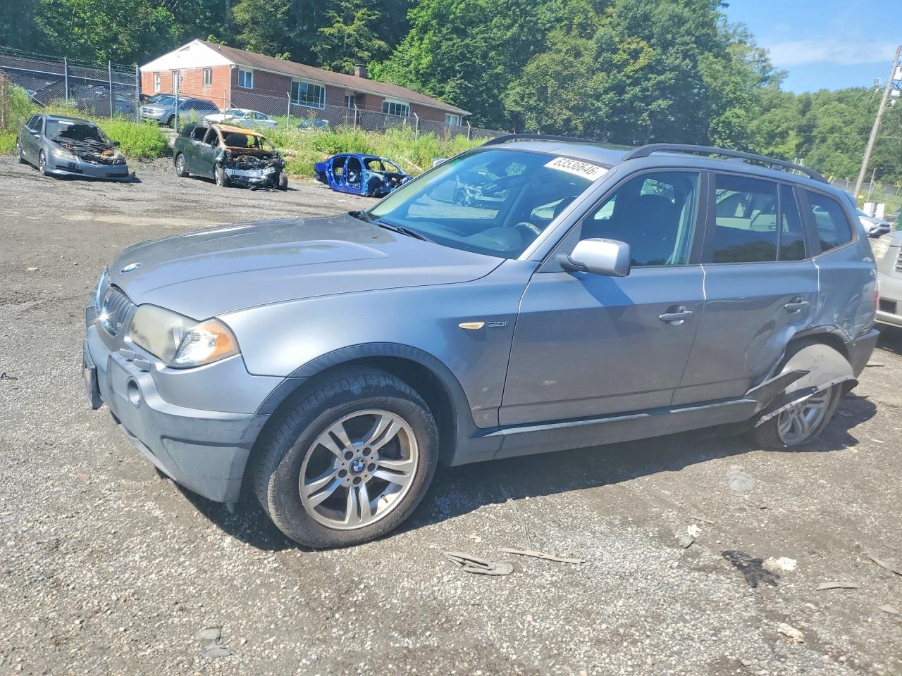 2005 Bmw X3 3.0i Gray vin: WBXPA93405WD19553