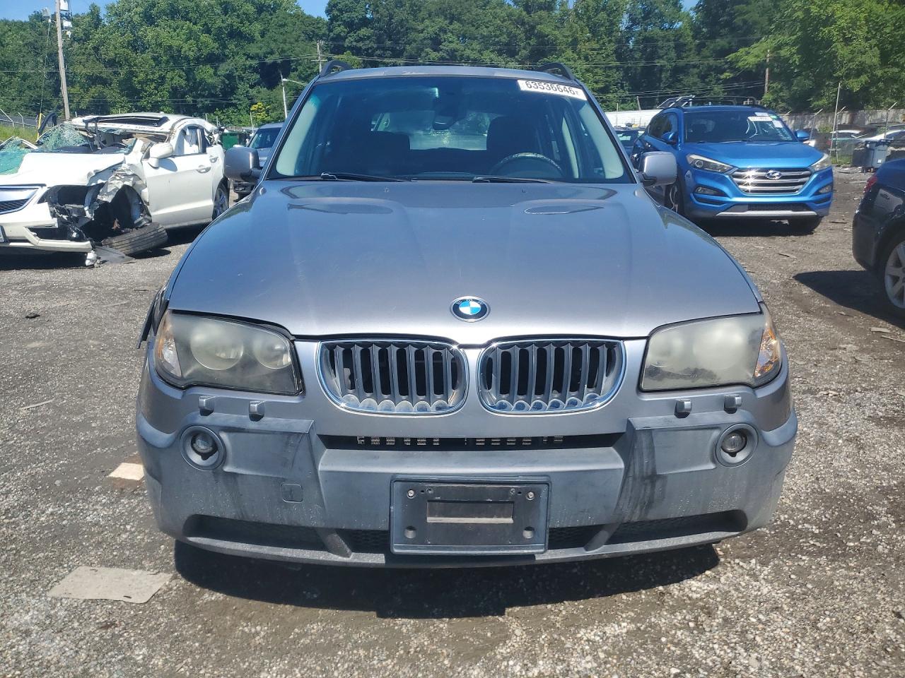 2005 Bmw X3 3.0i Gray vin: WBXPA93405WD19553