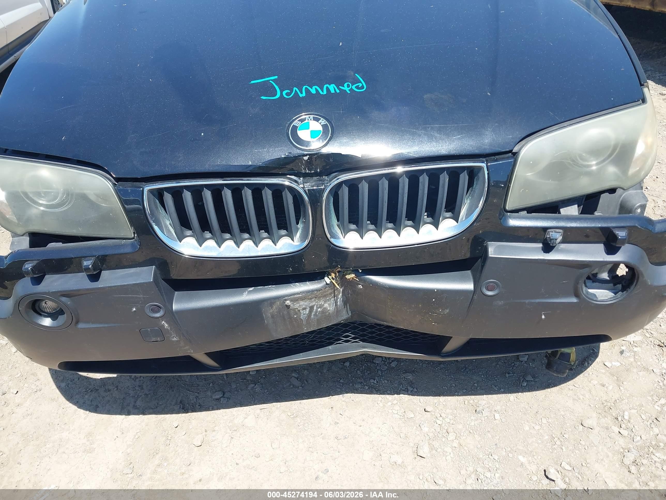 2005 Bmw X3 3.0i Black vin: WBXPA93405WD24557