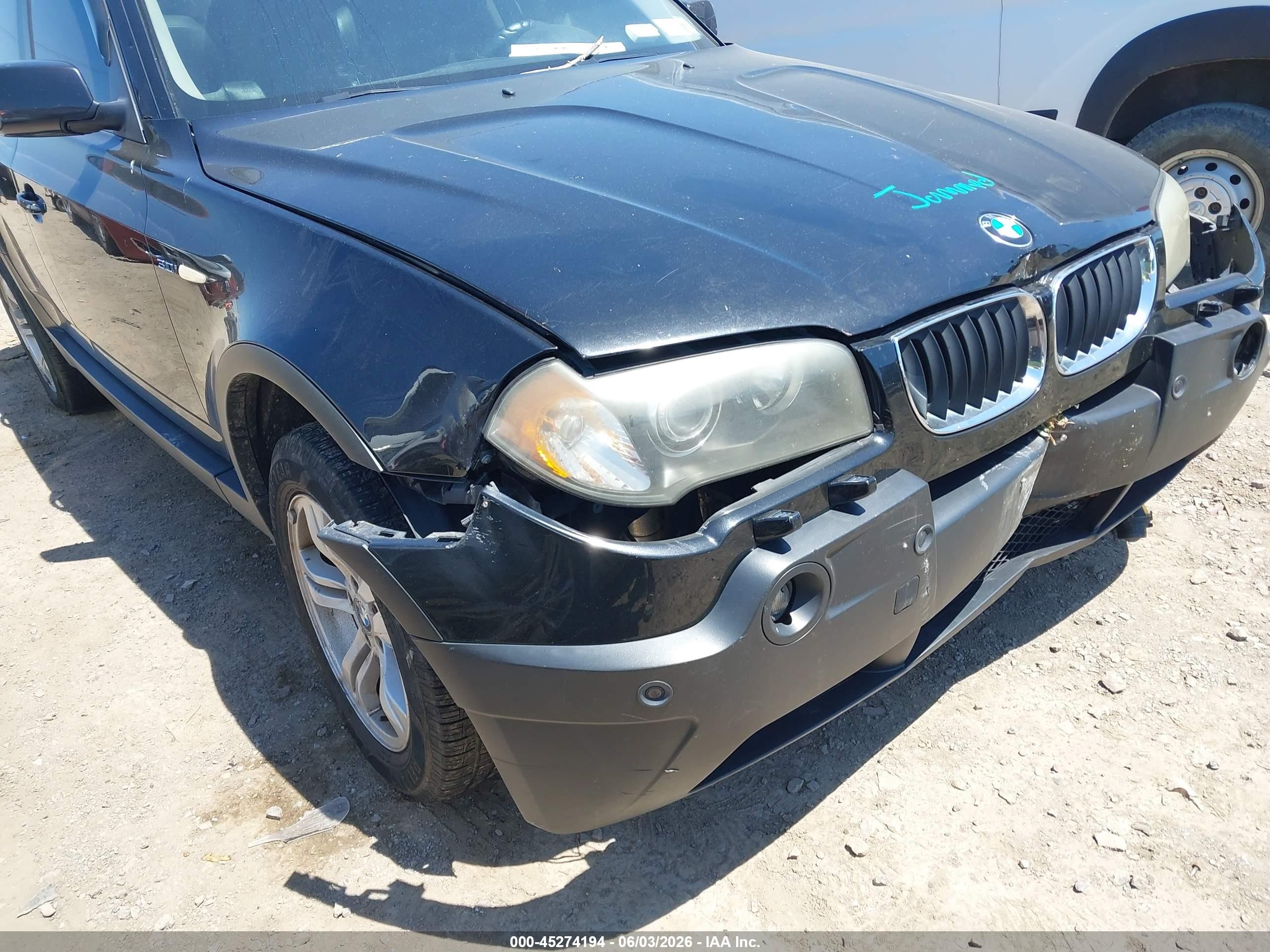 2005 Bmw X3 3.0i Black vin: WBXPA93405WD24557