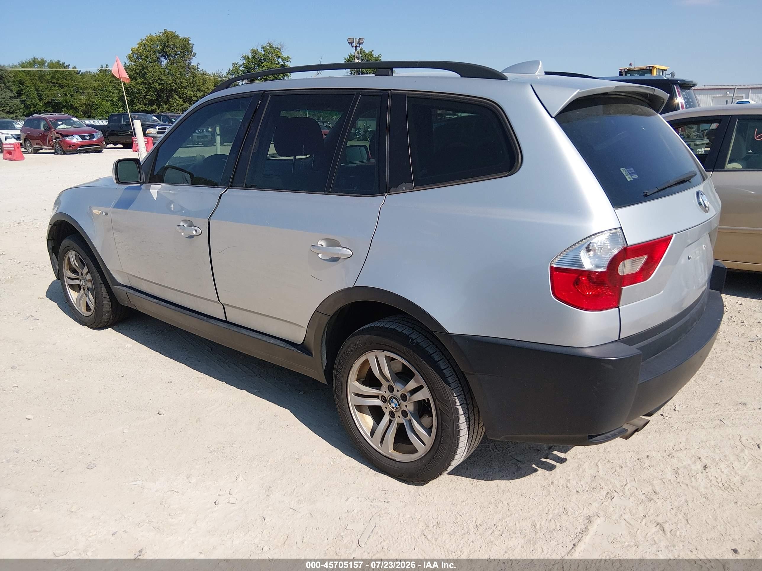 2005 Bmw X3 3.0i Silver vin: WBXPA93415WD11445